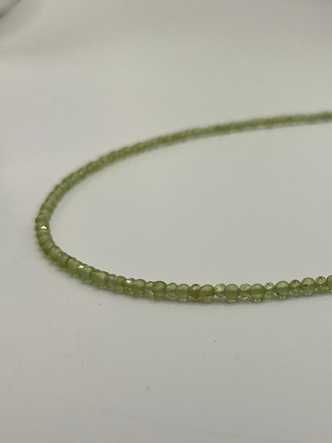 Peridot Necklace: 18K Gold Plated clasp