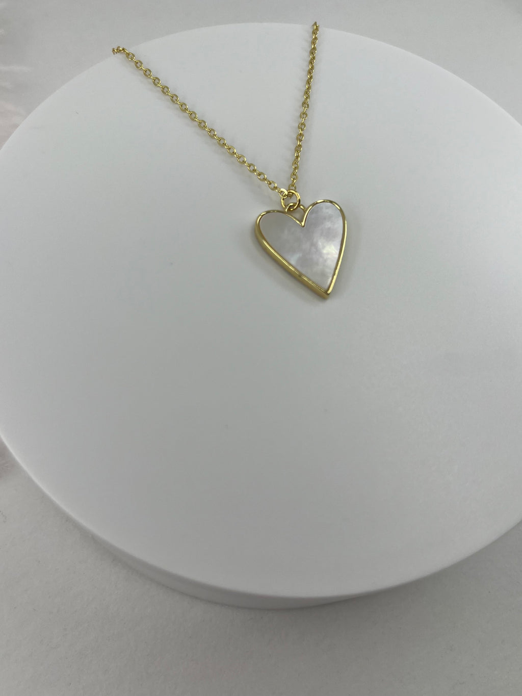 Heart Shell Necklace, Real 16K Gold Plated
