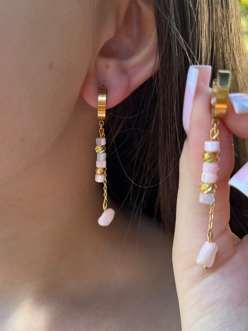 Pink Shell Y-Necklace