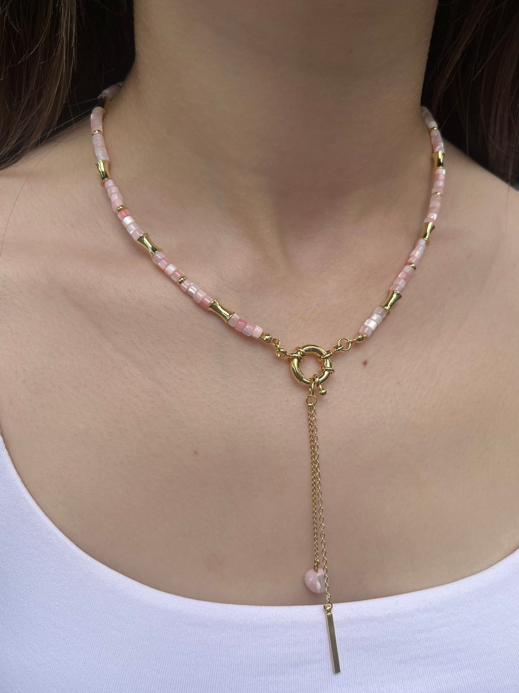 Pink Shell Y-Necklace