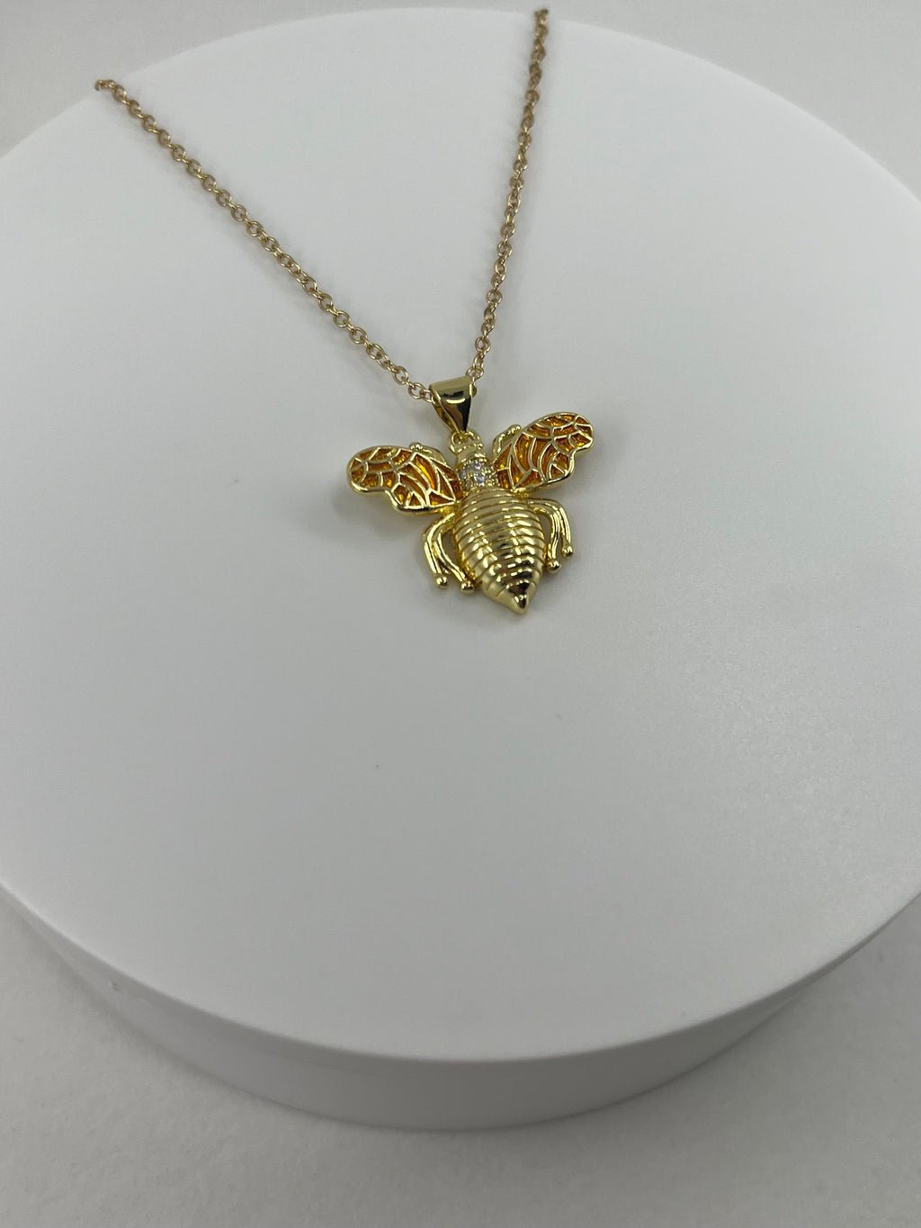 Bee choker necklace, 18k gold plated