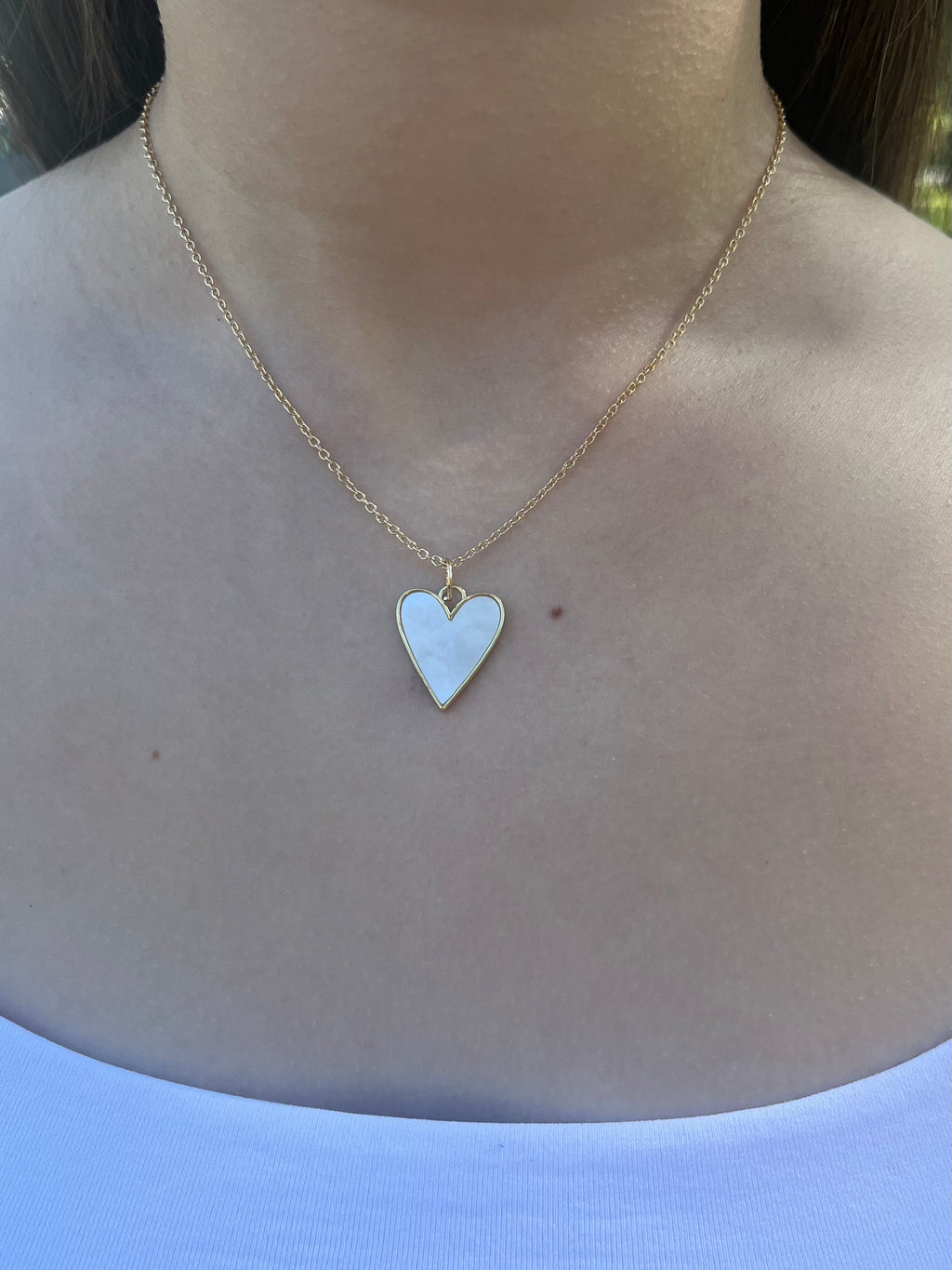 Heart Shell Necklace, Real 16K Gold Plated