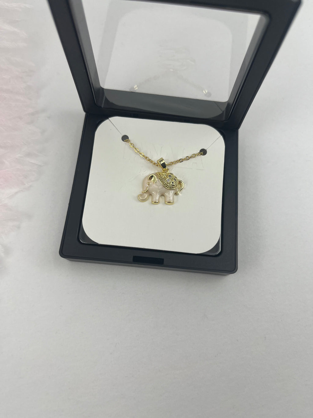 Elephant choker necklace, 18k gold plated