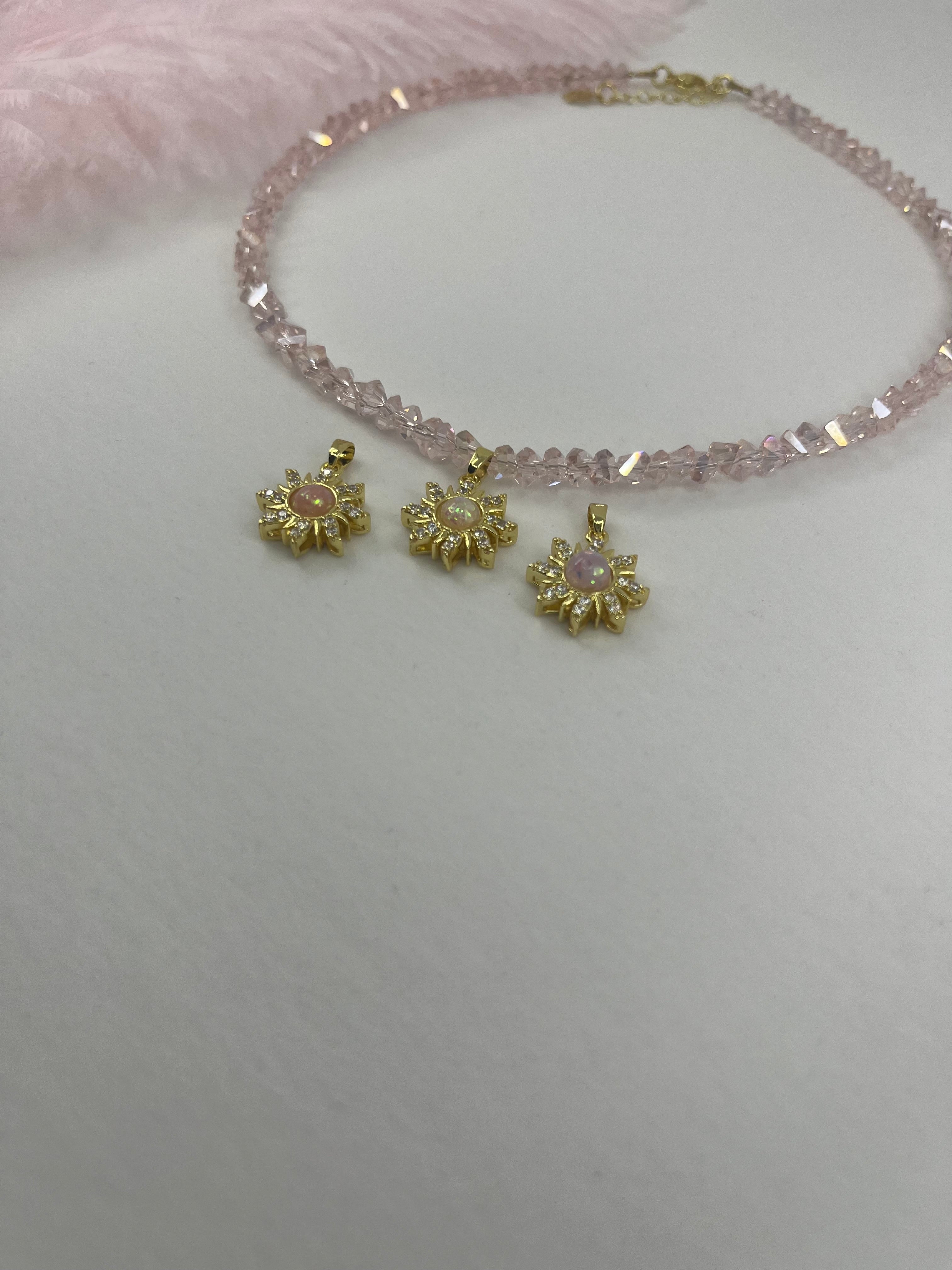 Sun Crystal Choker Necklace – 18K Gold Plated