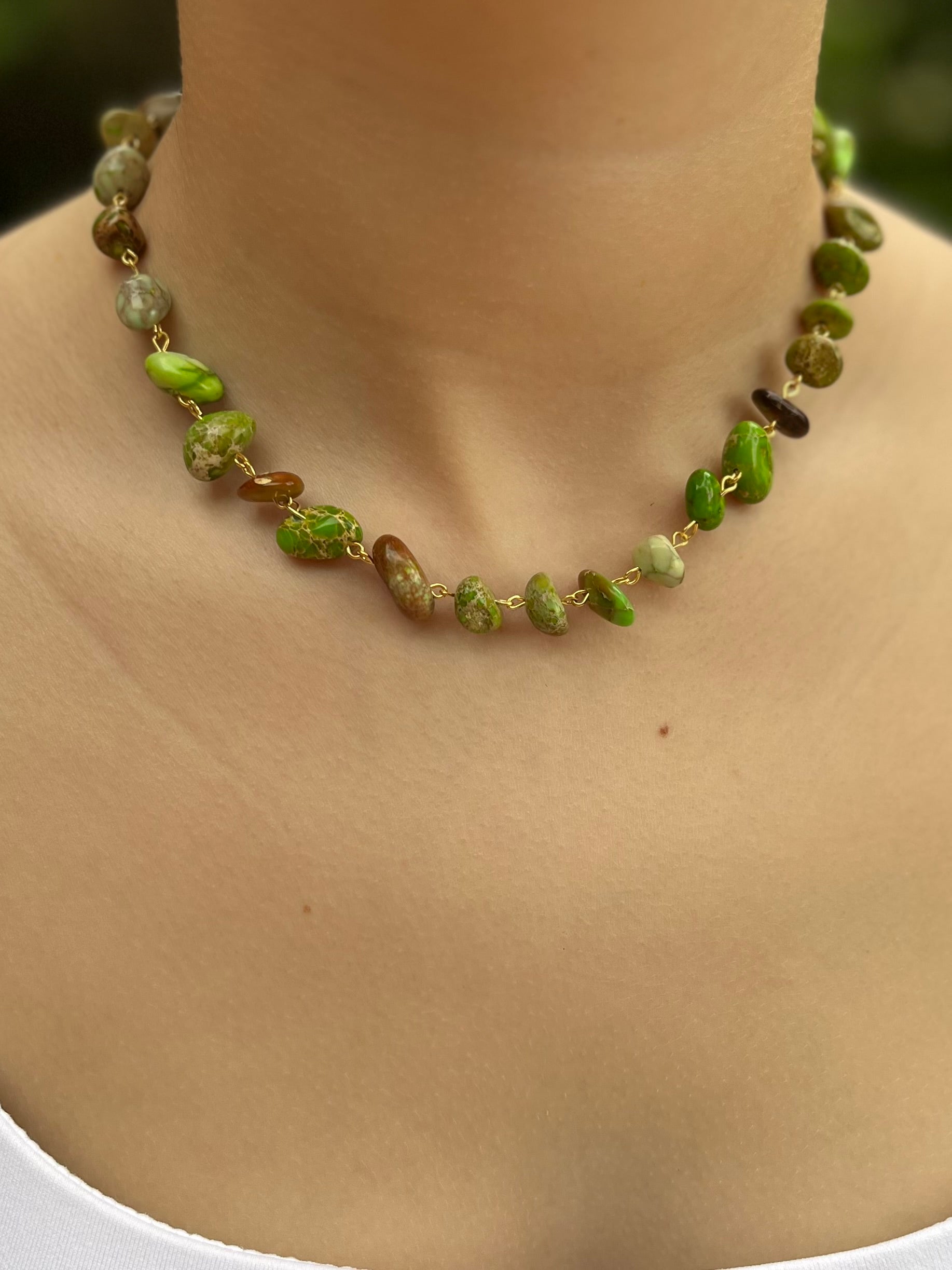 Natural Imperial Jasper 3-in-1 Necklace – Transformable Design