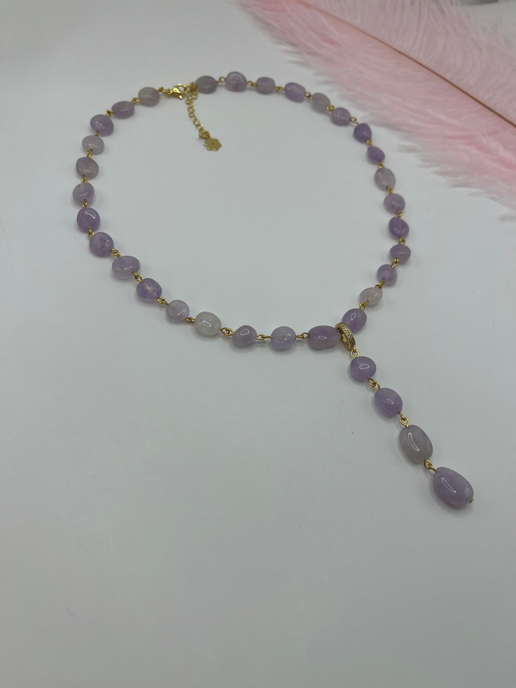 Amethyst 3-in-1 Necklace – Convertible Design, light lilac
