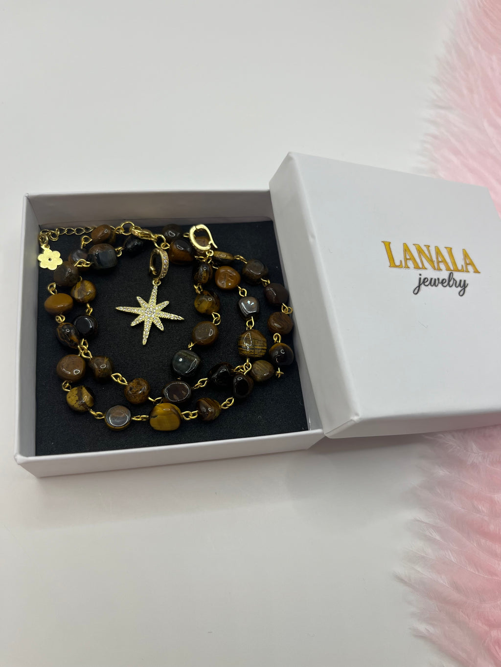 Natural Tiger Eye 3-in-1 Necklace – Transformable Design