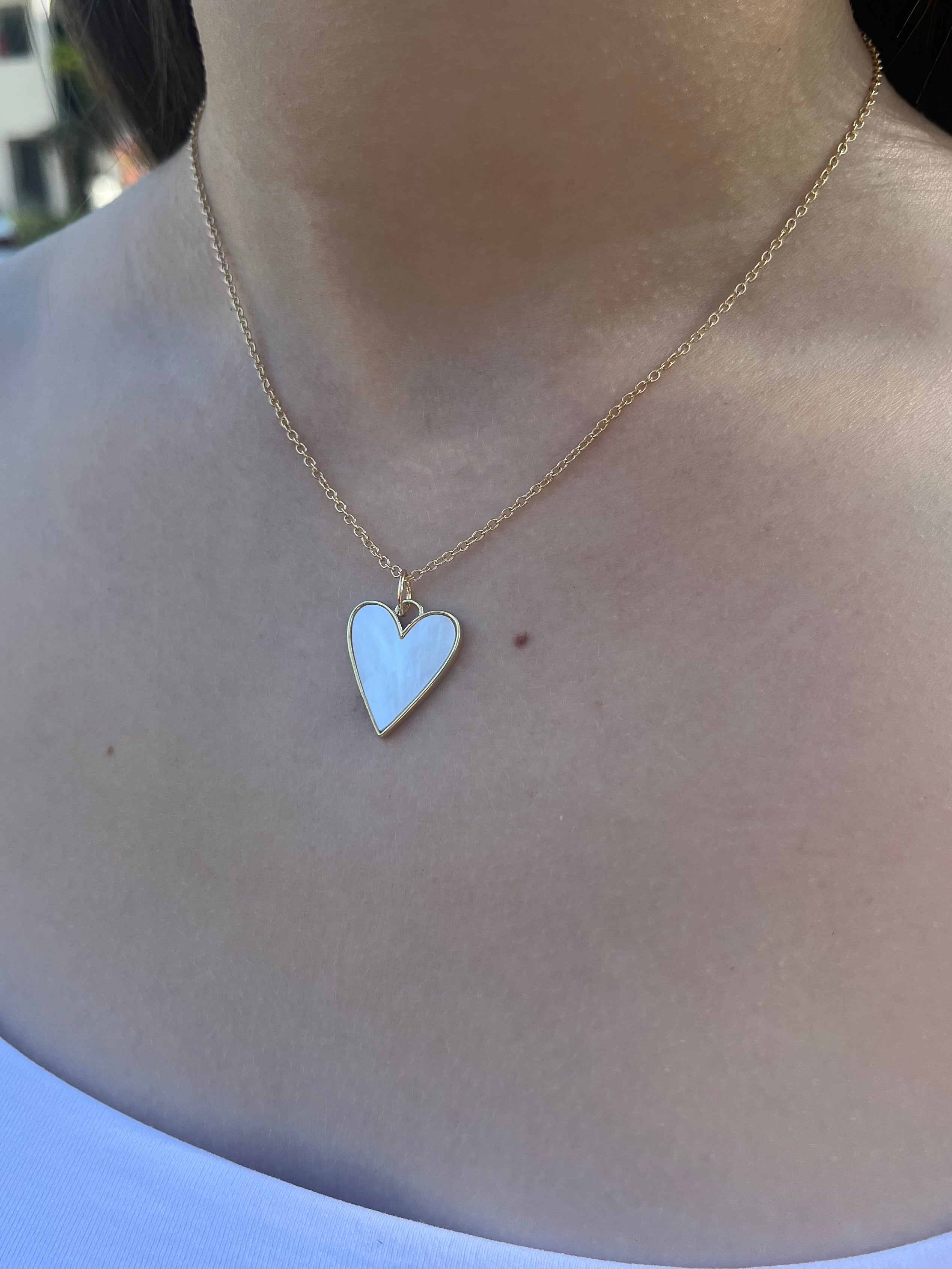 Heart Shell Necklace, Real 16K Gold Plated