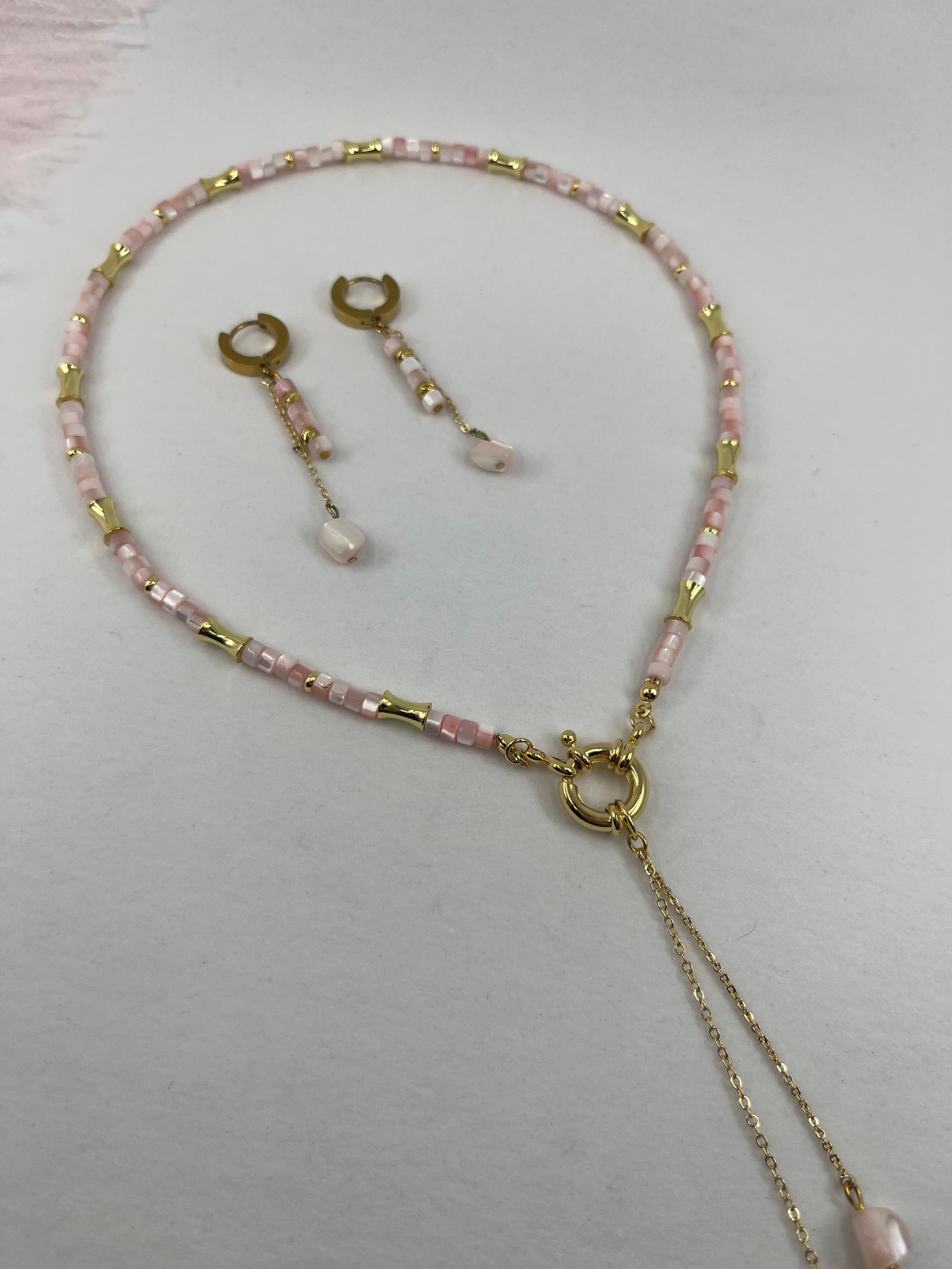 Pink Shell Y-Necklace