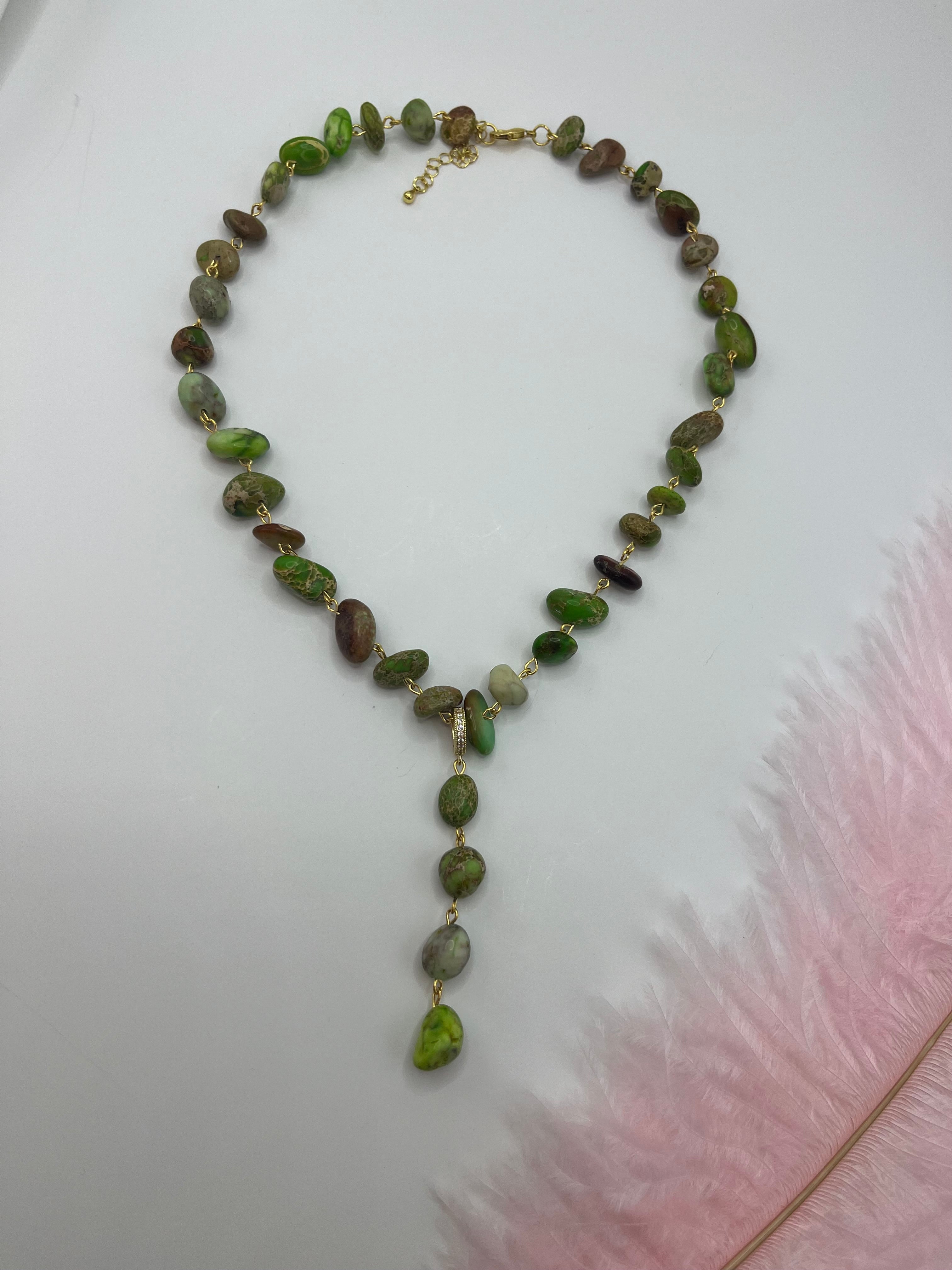Natural Imperial Jasper 3-in-1 Necklace – Transformable Design