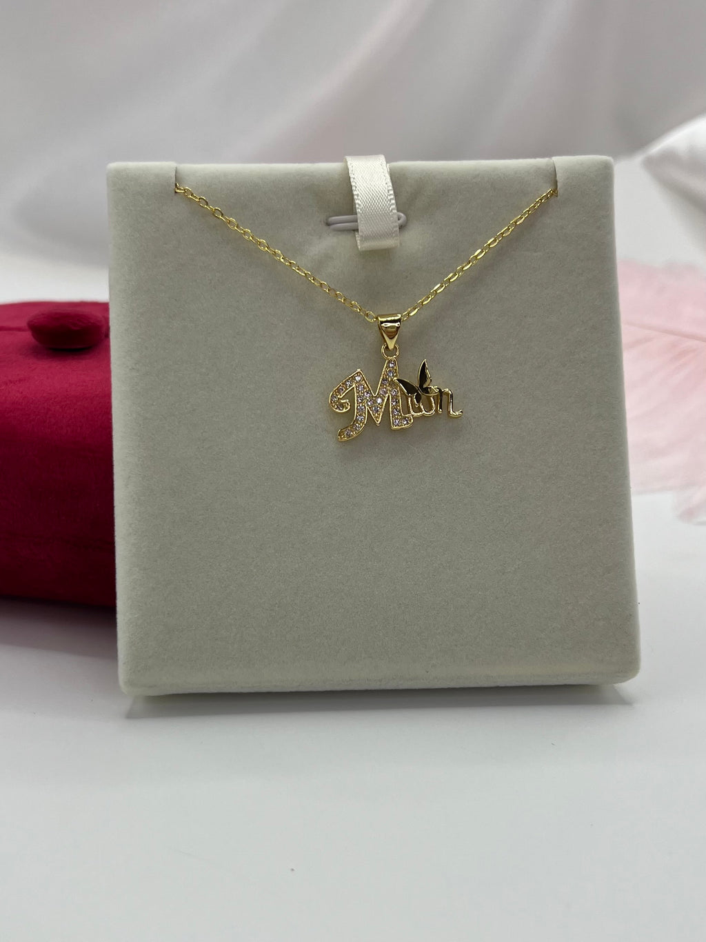 Mothers Necklace, pendant  Real 18K Gold Plated
