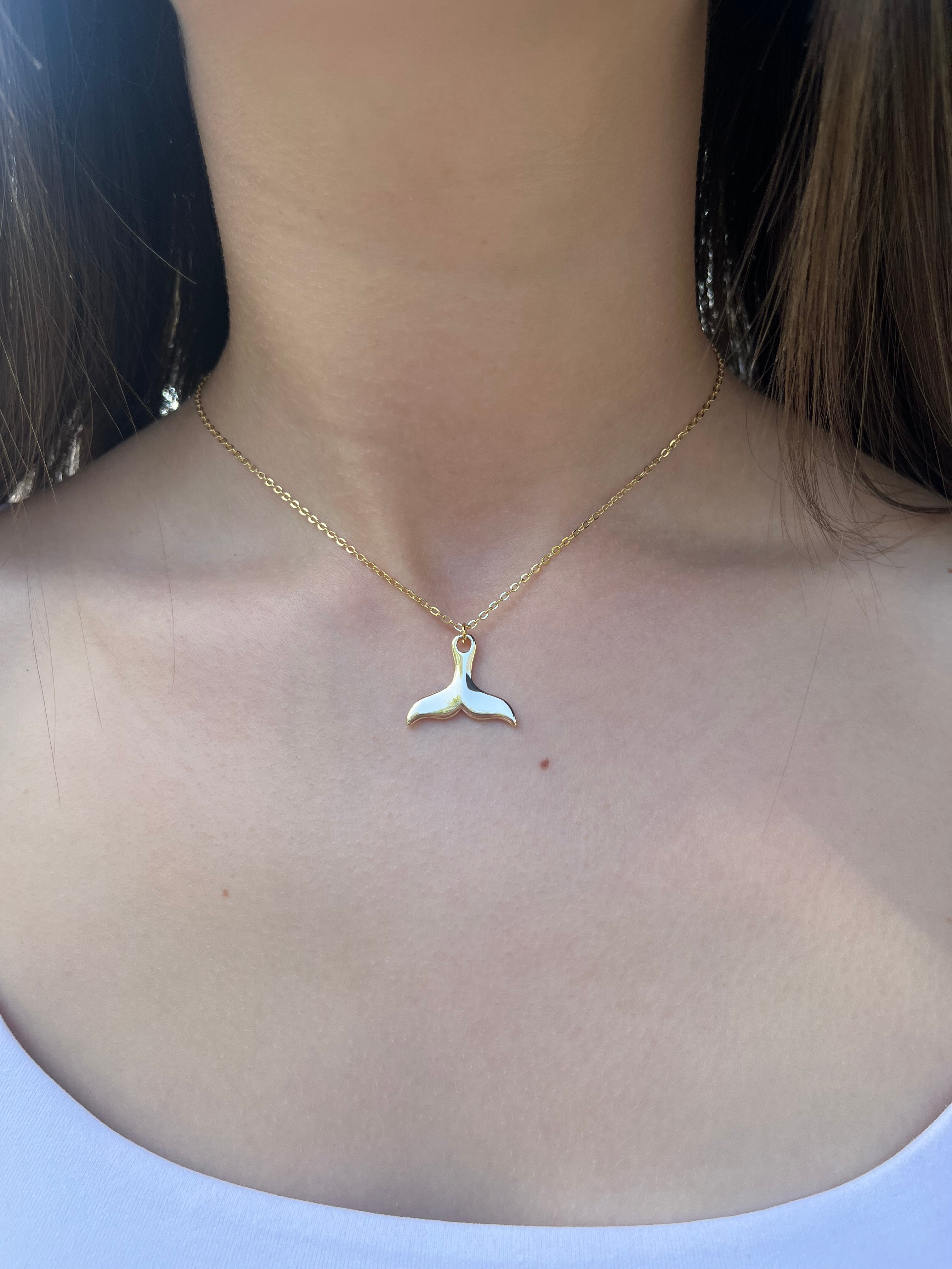 Mermaid tail Choker Necklace, Real 18K Gold Plated