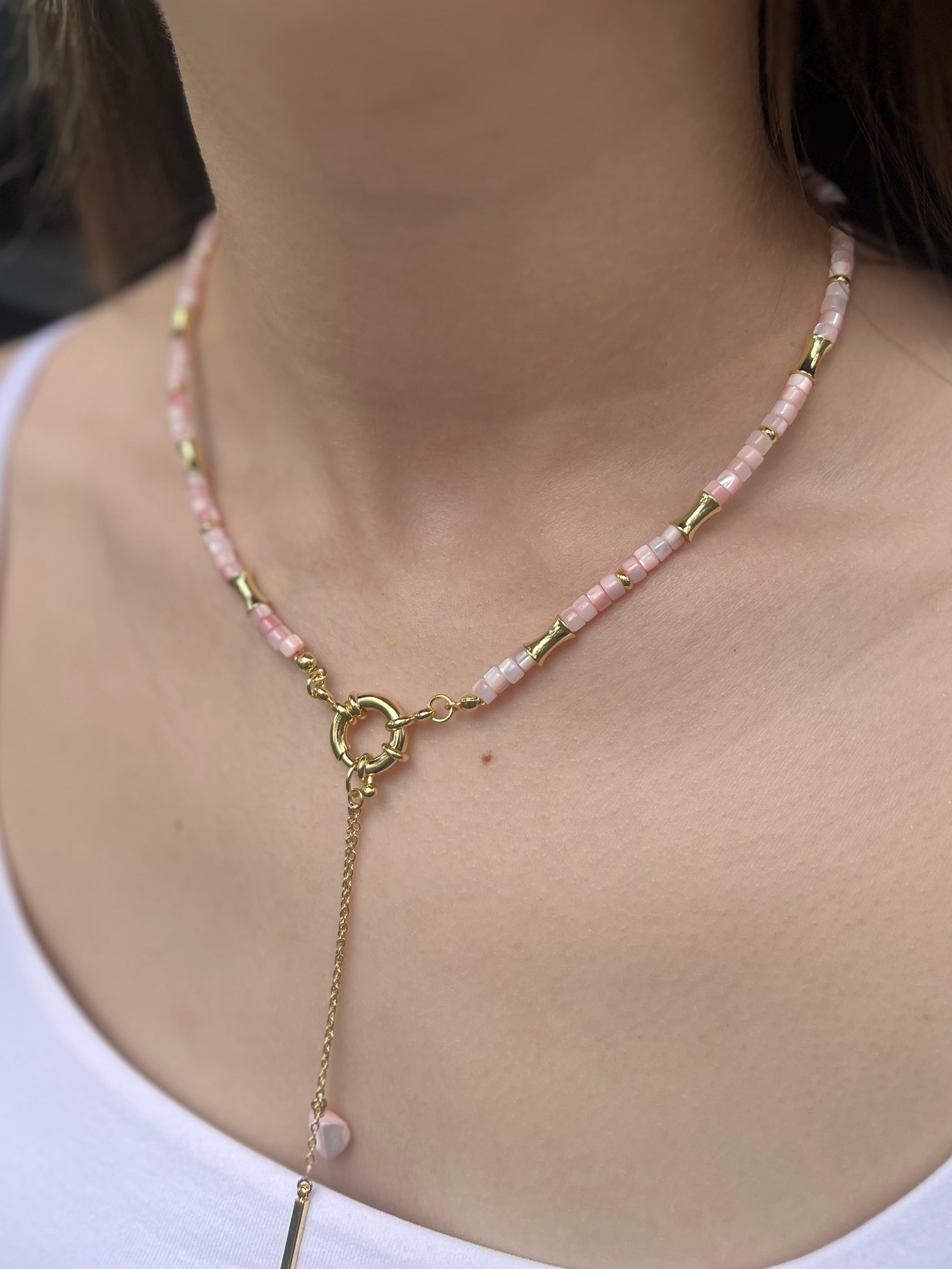 Pink Shell Y-Necklace