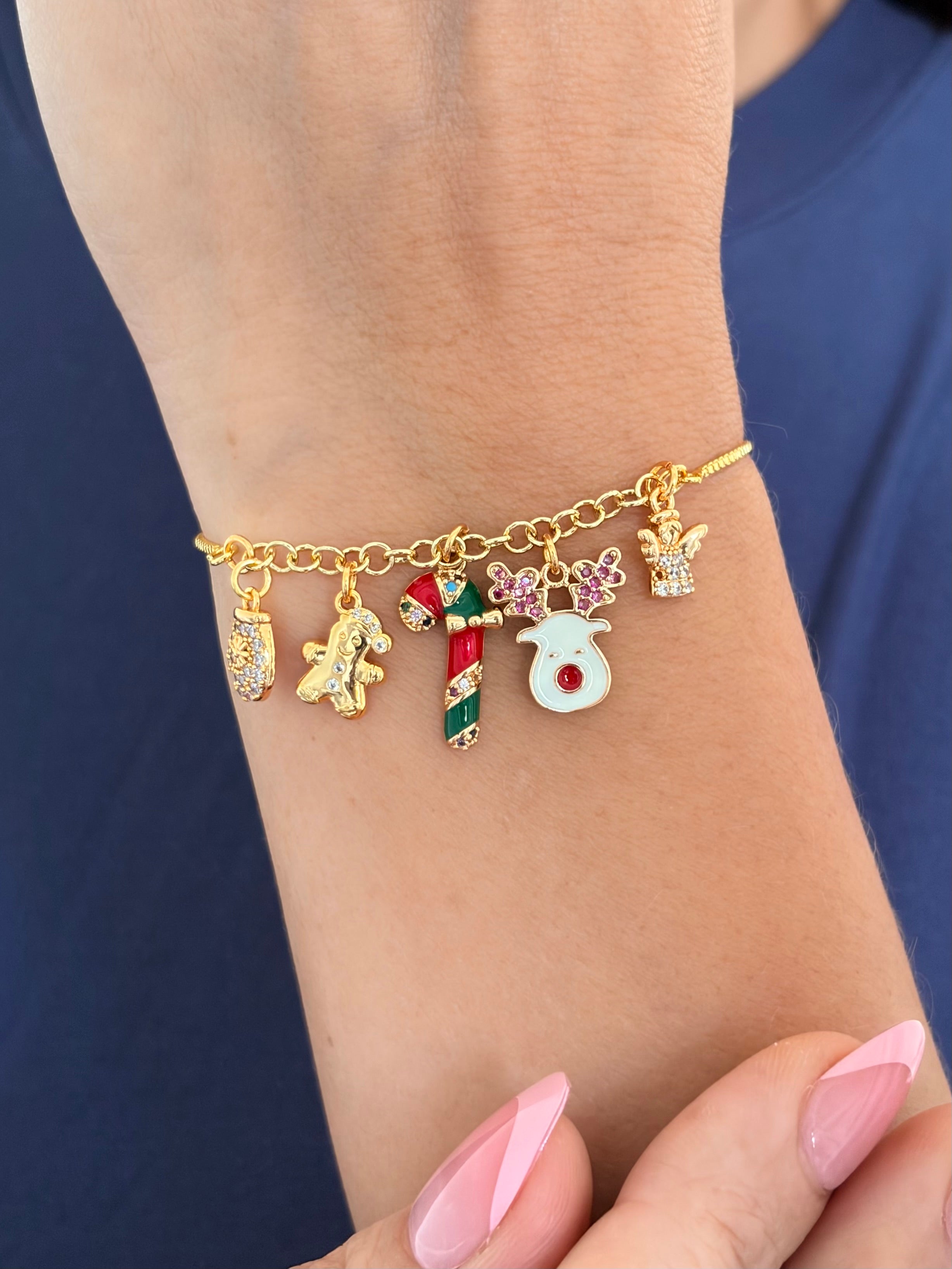 Christmas bracelet with slider chain