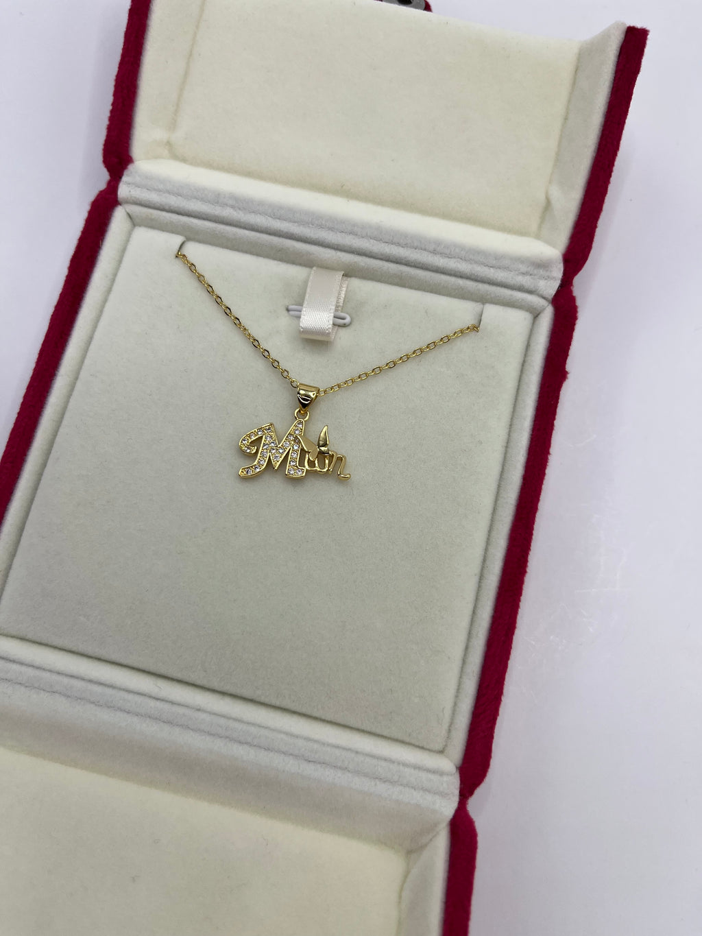 Mothers Necklace, pendant  Real 18K Gold Plated