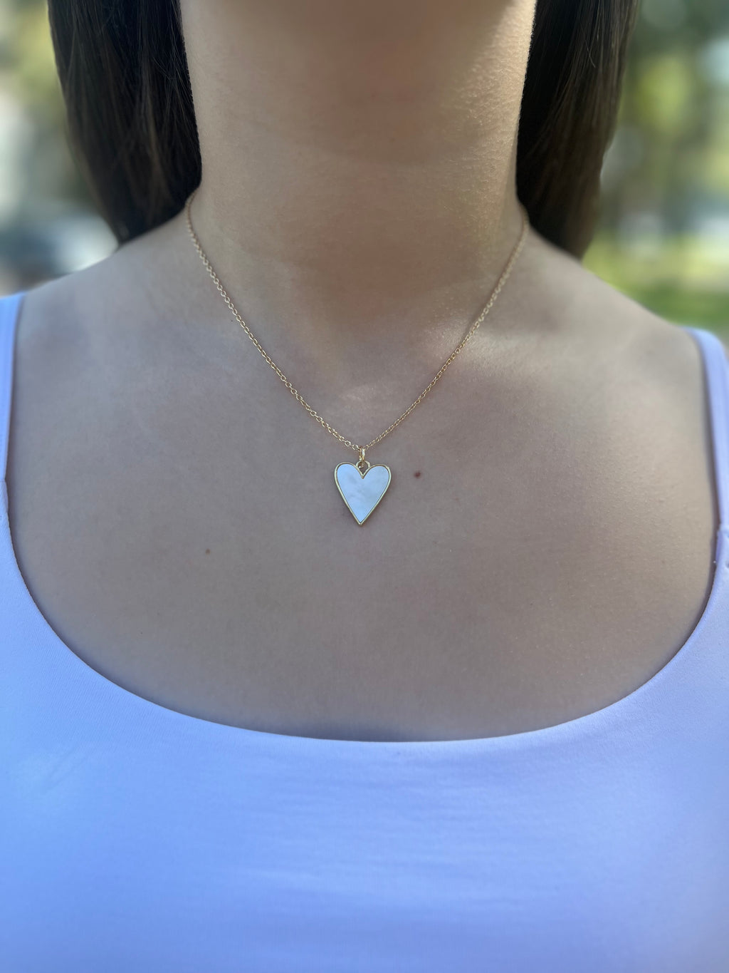 Heart Shell Necklace, Real 16K Gold Plated