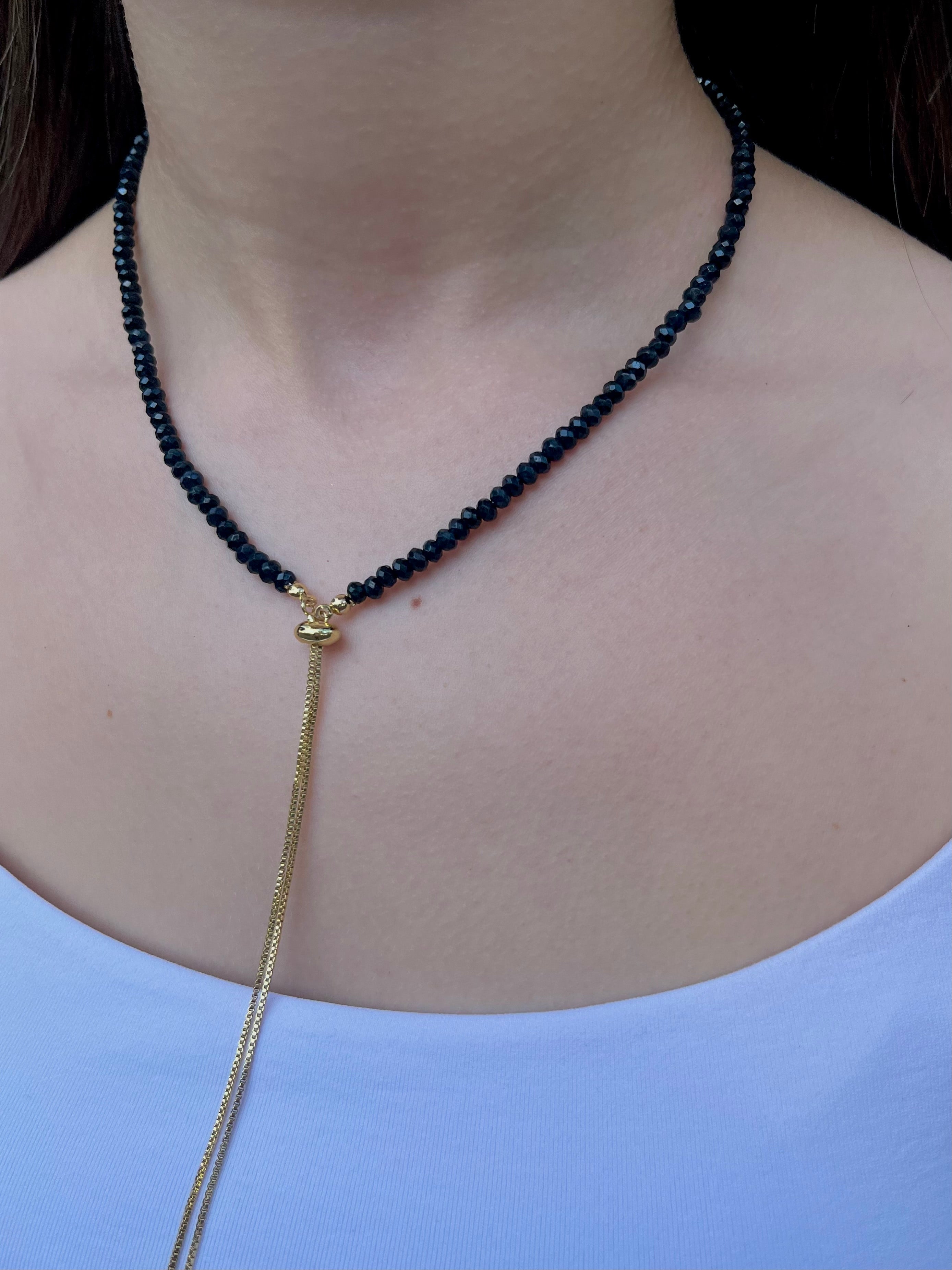 Set: Natural Malaysia Jade Y-Necklace & Earrings, Dark Blue