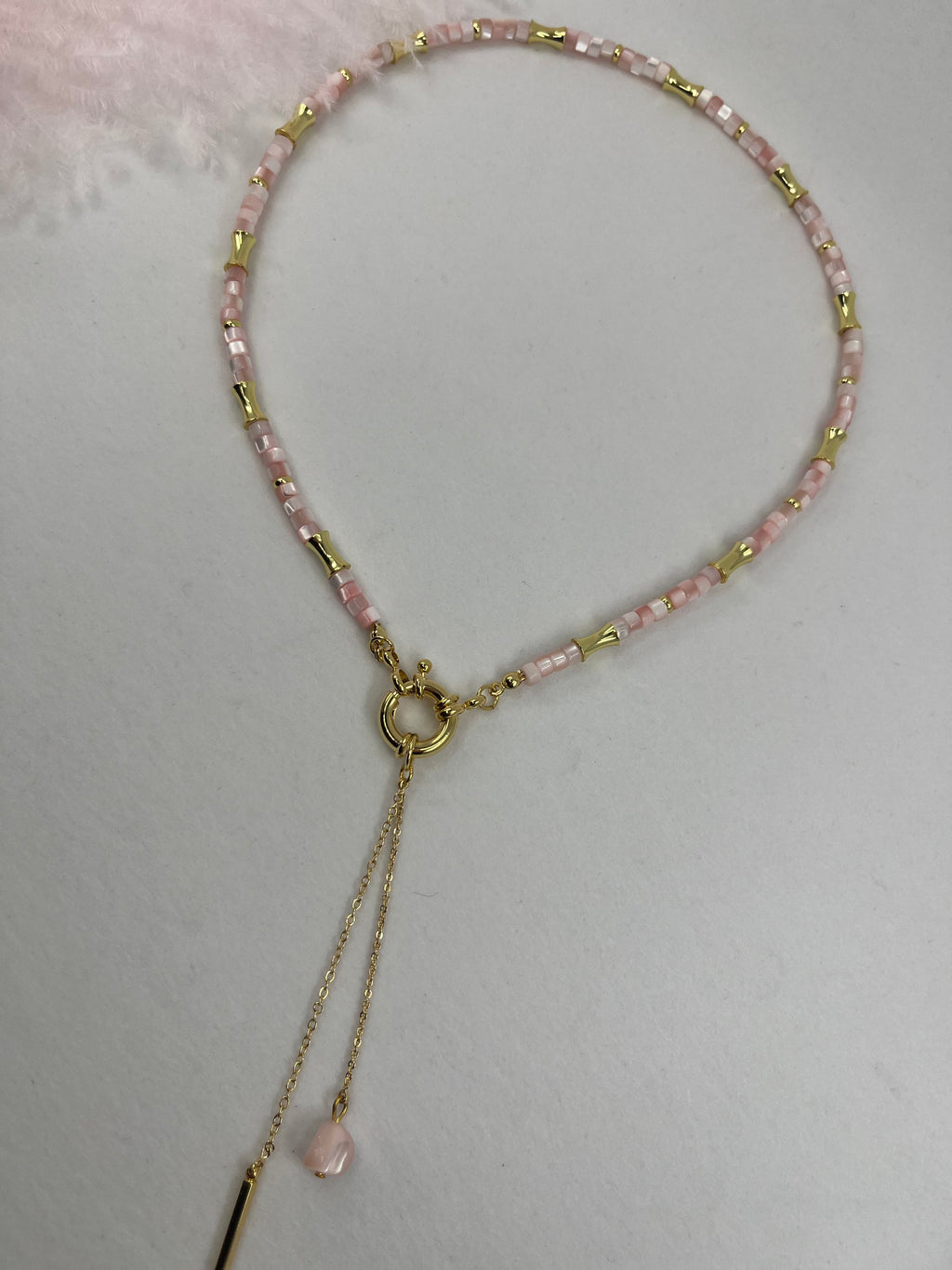 Pink Shell Y-Necklace