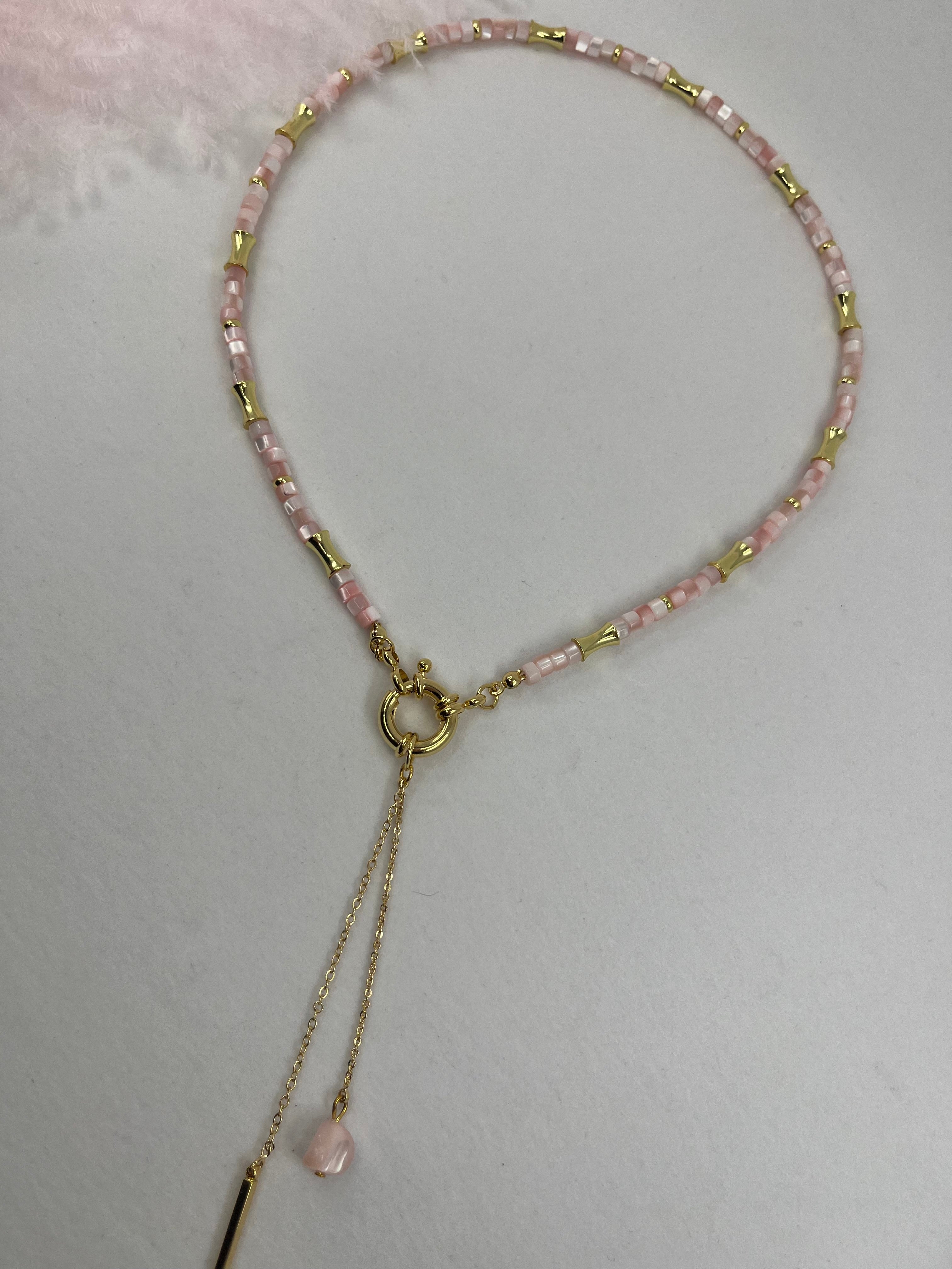 Pink Shell Y-Necklace