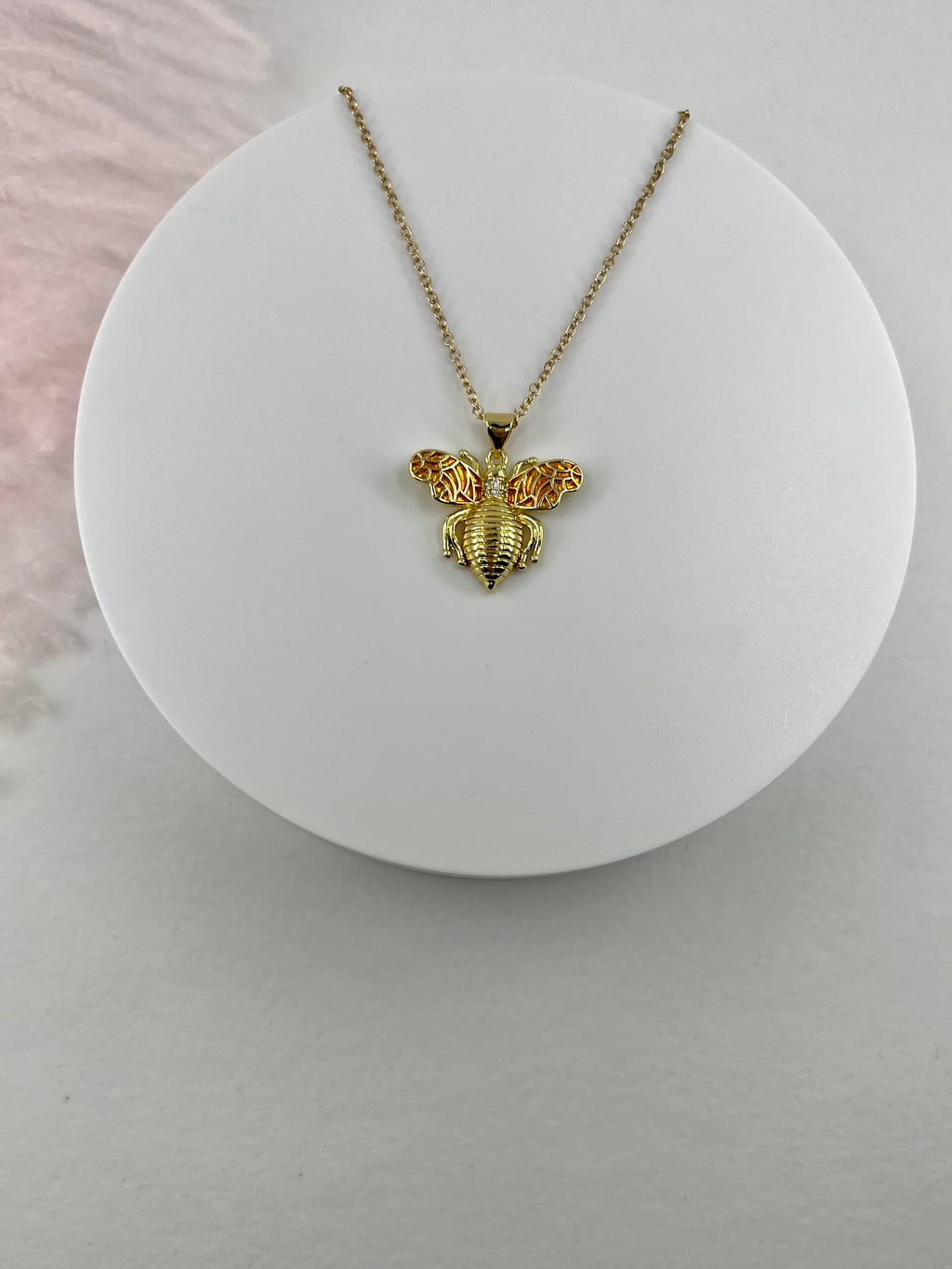 Bee choker necklace, 18k gold plated