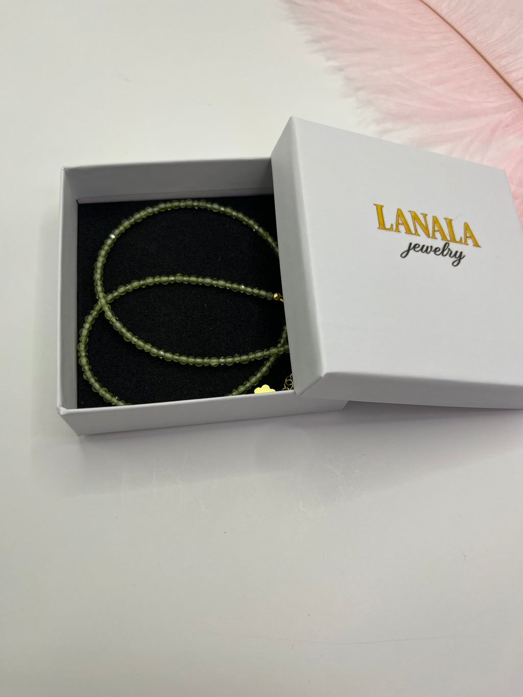 Peridot Necklace: 18K Gold Plated clasp