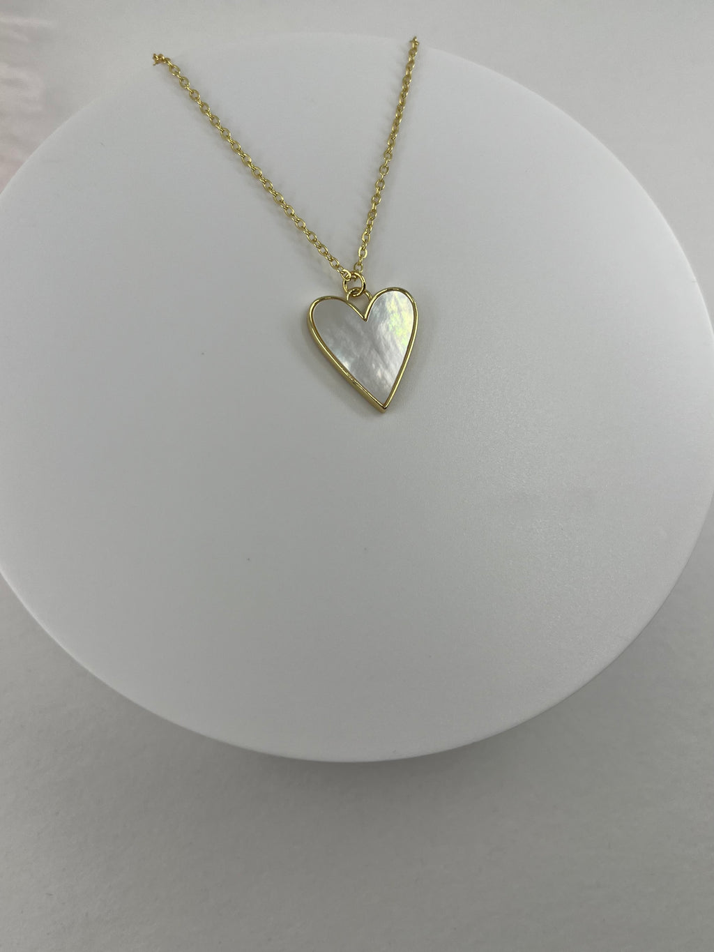 Heart Shell Necklace, Real 16K Gold Plated