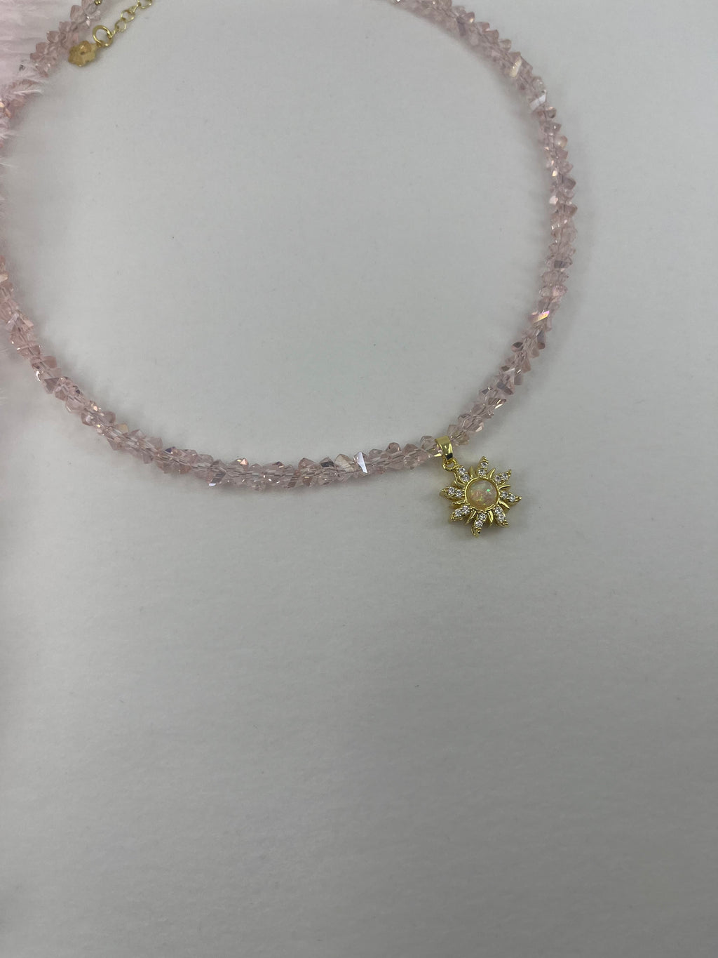 Sun Crystal Choker Necklace – 18K Gold Plated