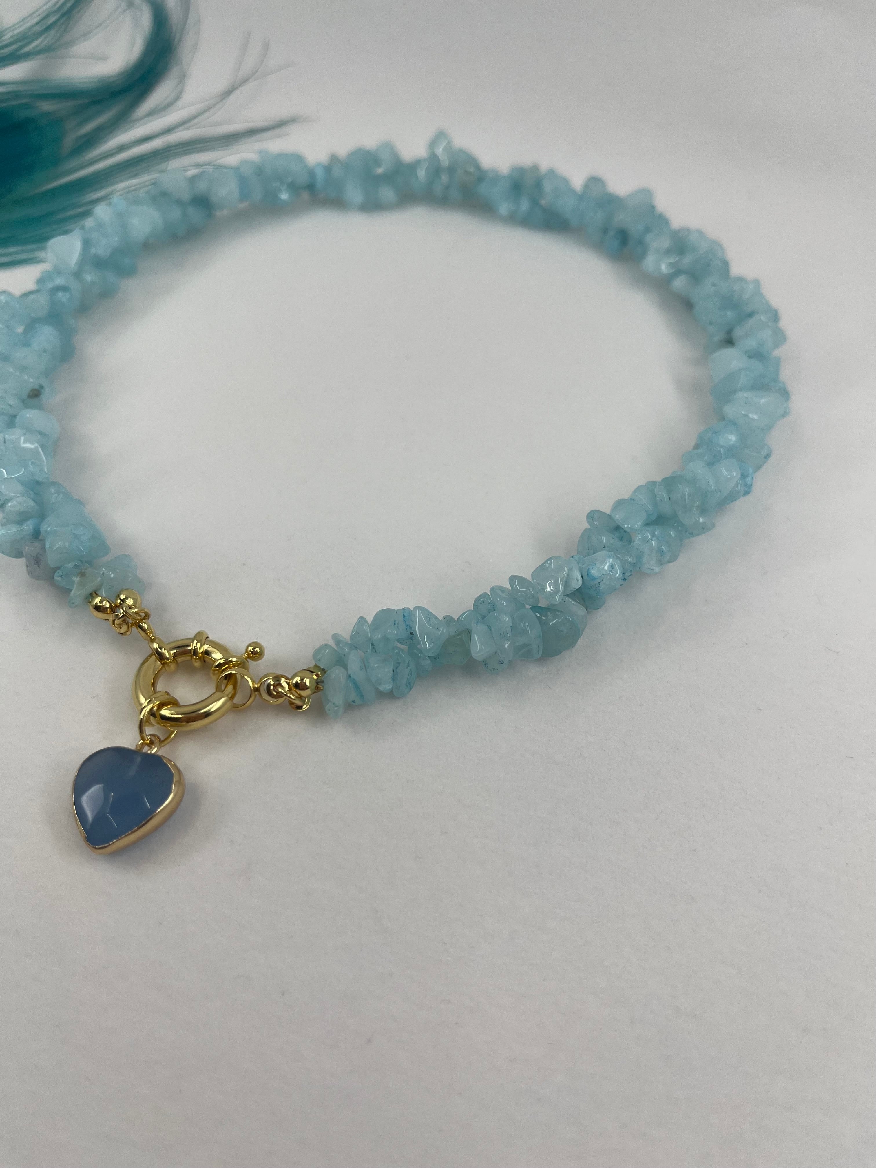 Natural Jade Necklace with Jade heart pendant