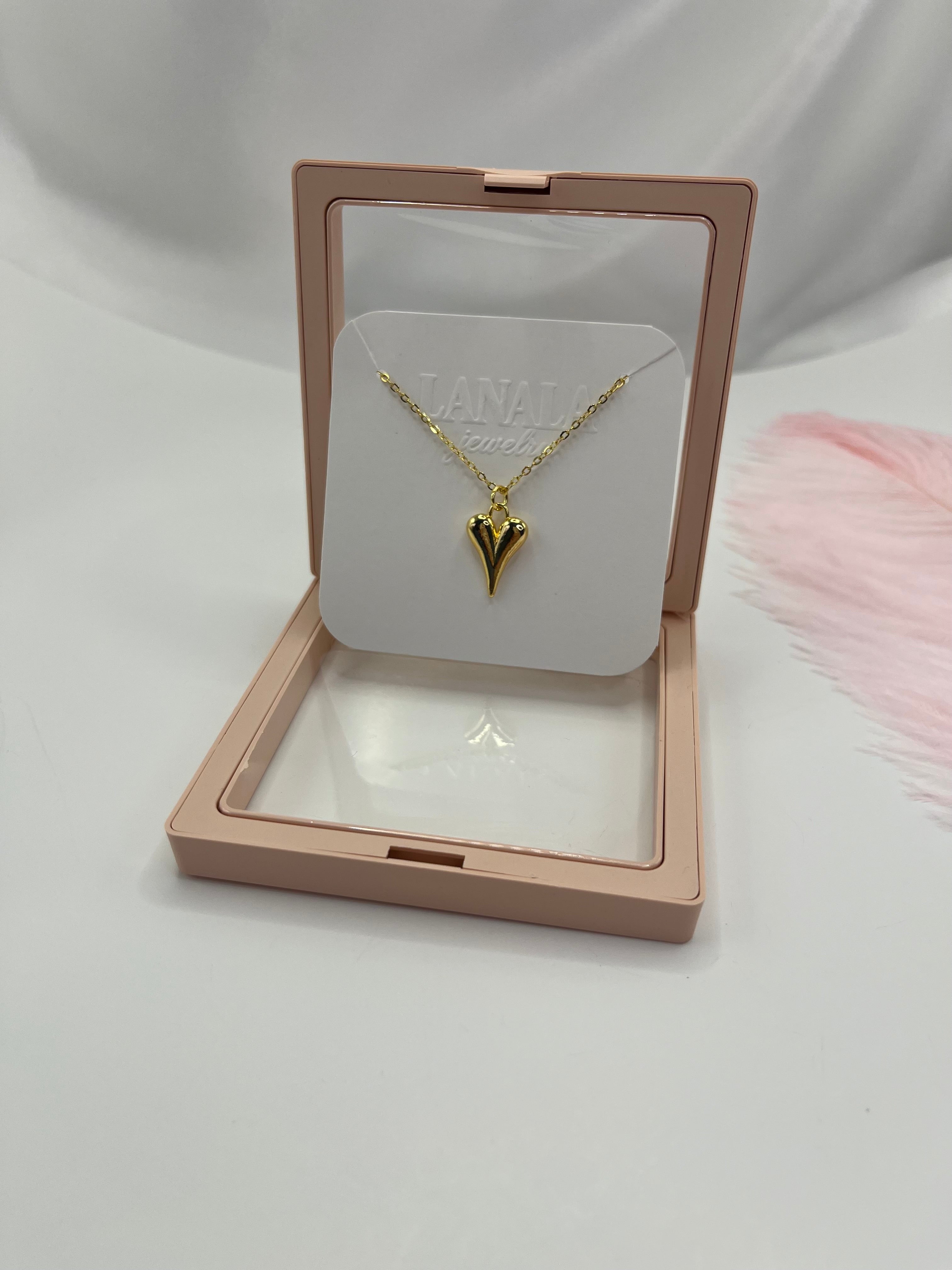 Heart Necklace, Real 18K Gold Plated