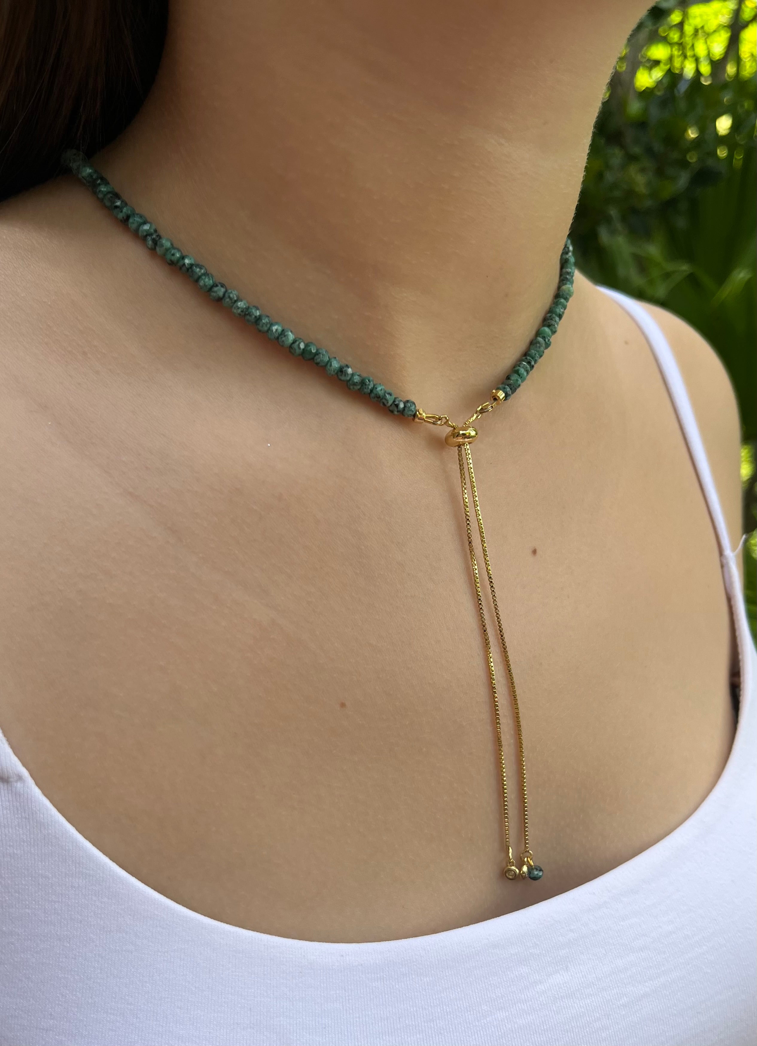 Natural Malaysia Jade Y-Necklace & Earrings Set