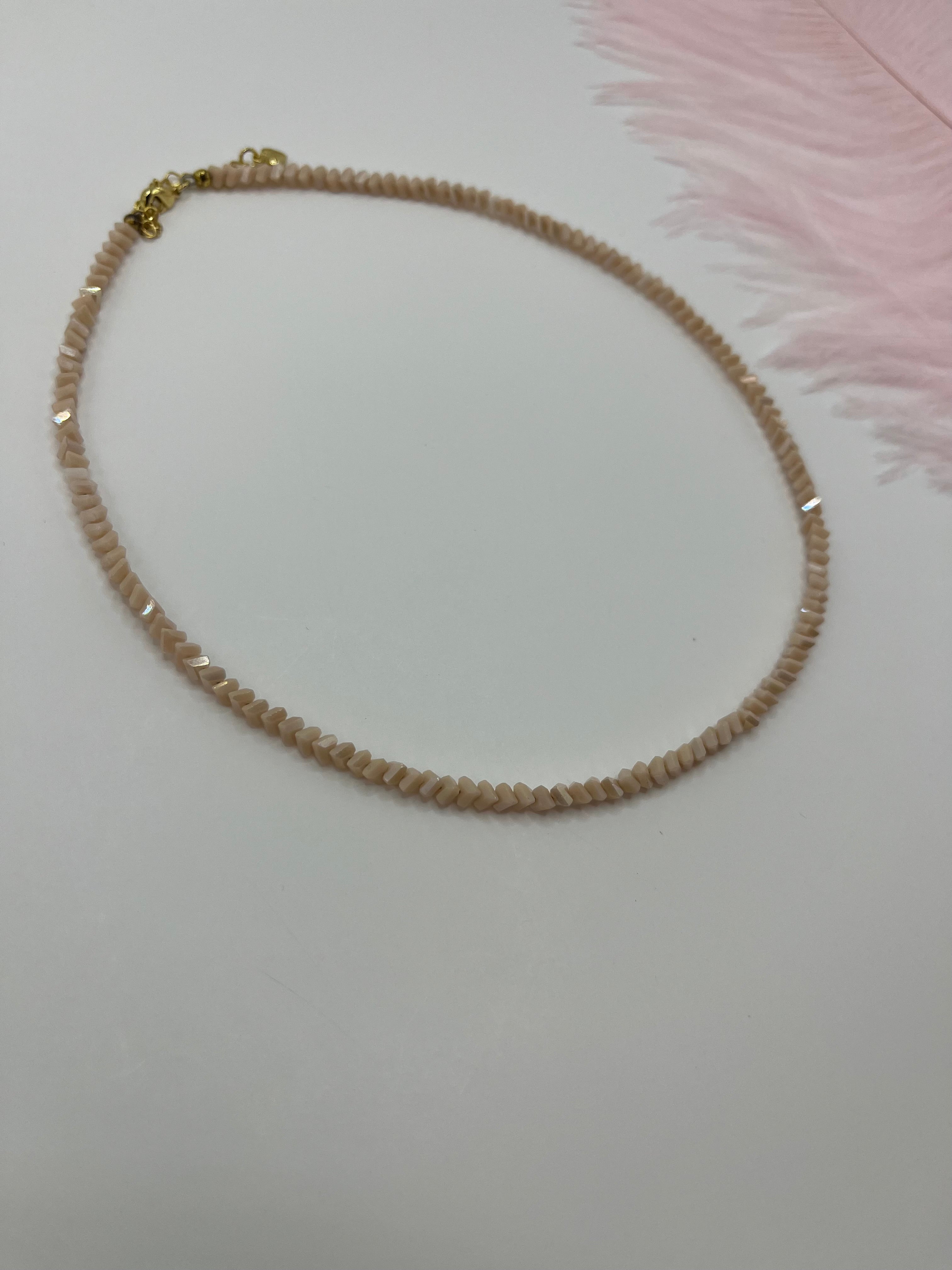 Delicate Crystal Choker Necklace – 4 Colors | Faceted Jewelry Crystal Beads | 18K Gold Plated Brass Chain |