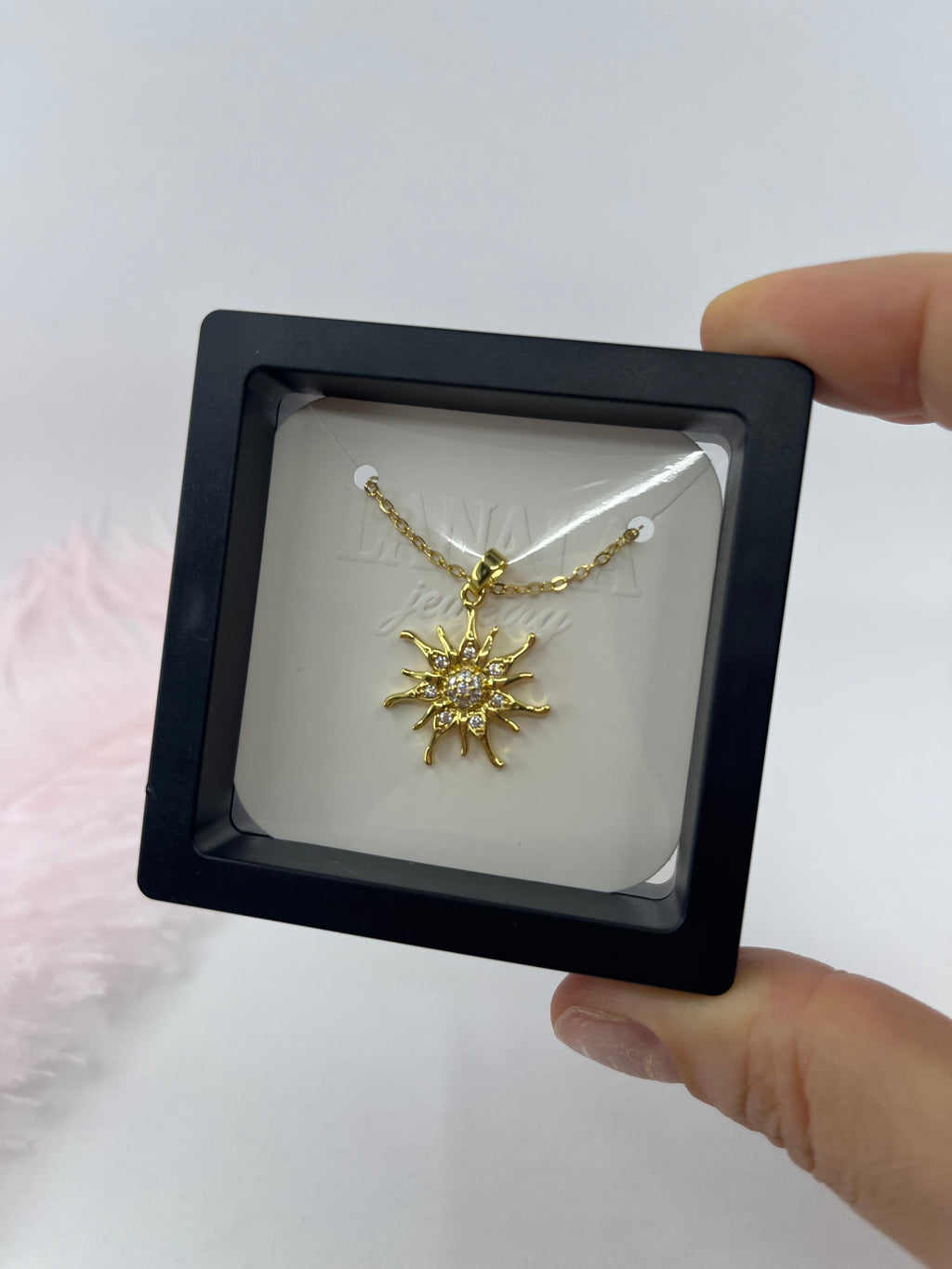 Sun Choker Necklace, Real 18K Gold Plated