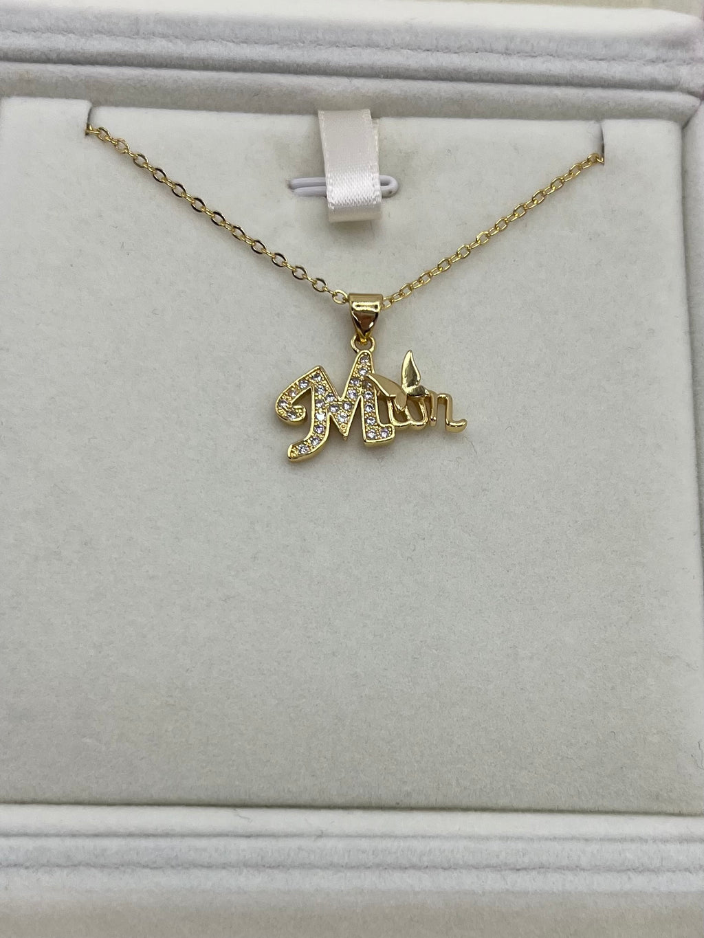 Mothers Necklace, pendant  Real 18K Gold Plated