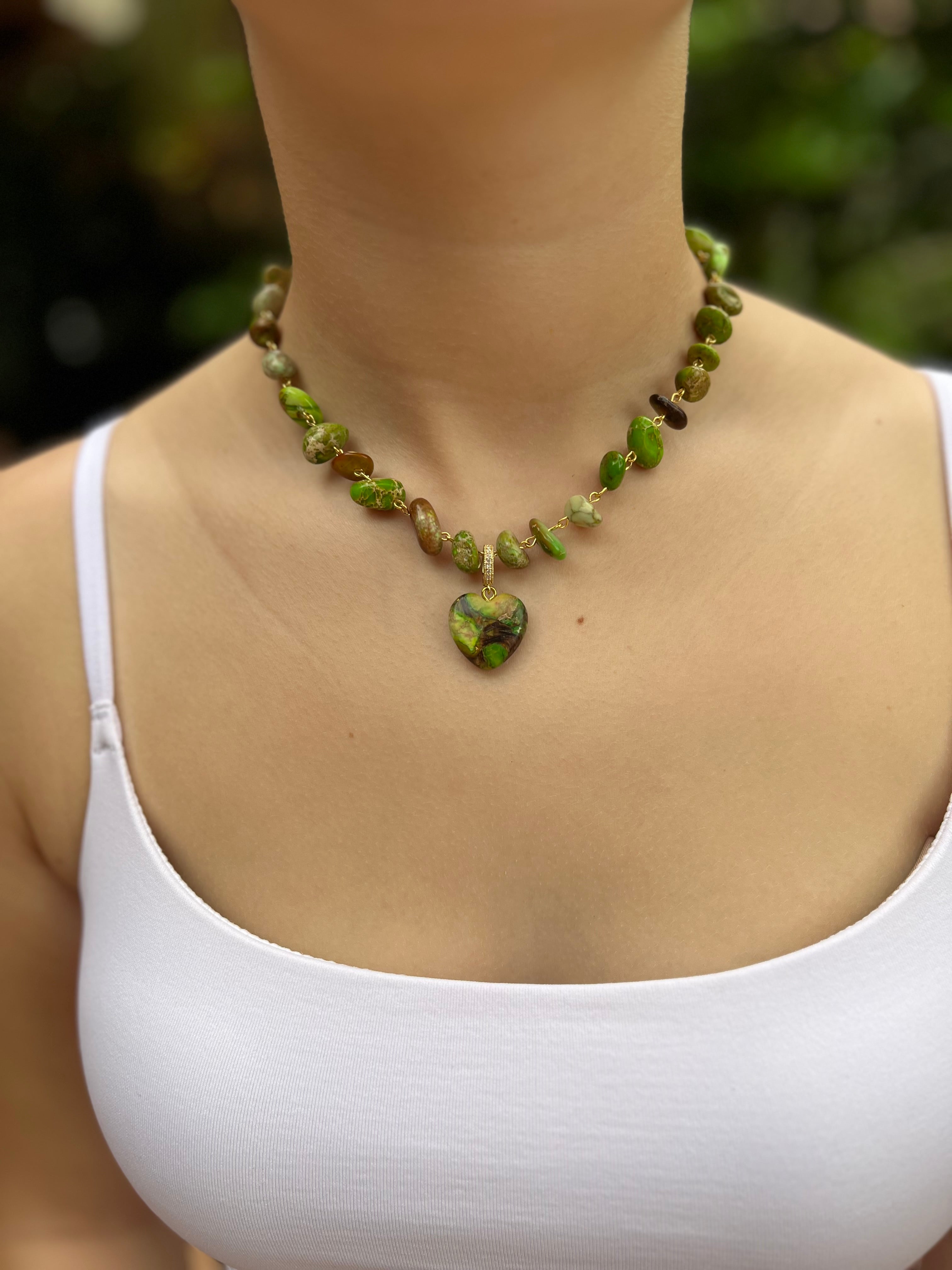 Natural Imperial Jasper 3-in-1 Necklace – Transformable Design