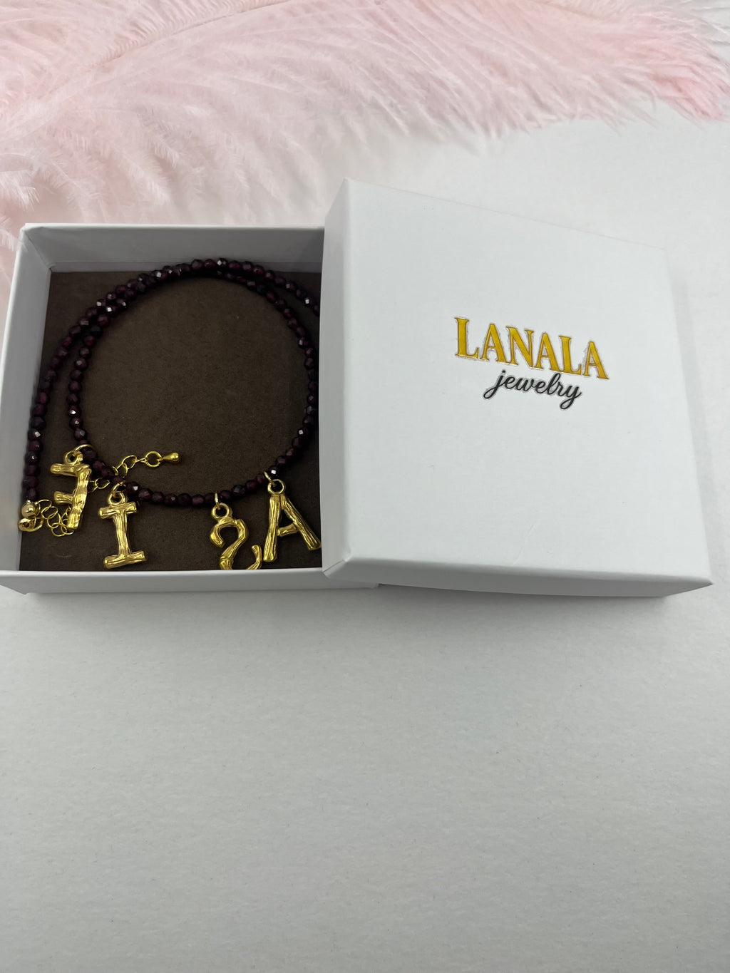Natural Garnet choker with 18gold pendants AS IF