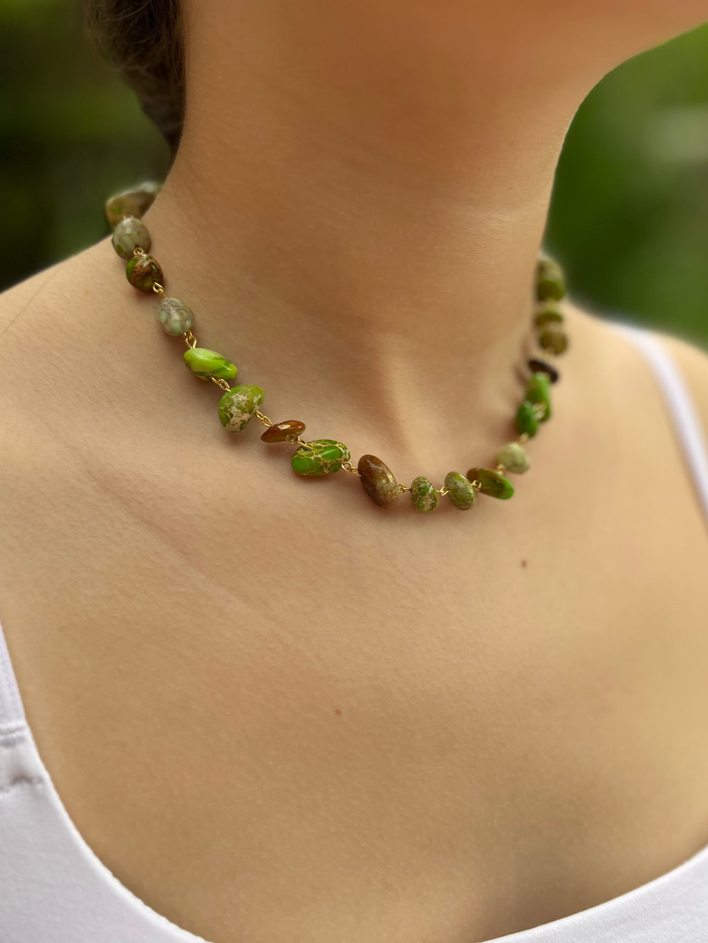 Natural Imperial Jasper 3-in-1 Necklace – Transformable Design