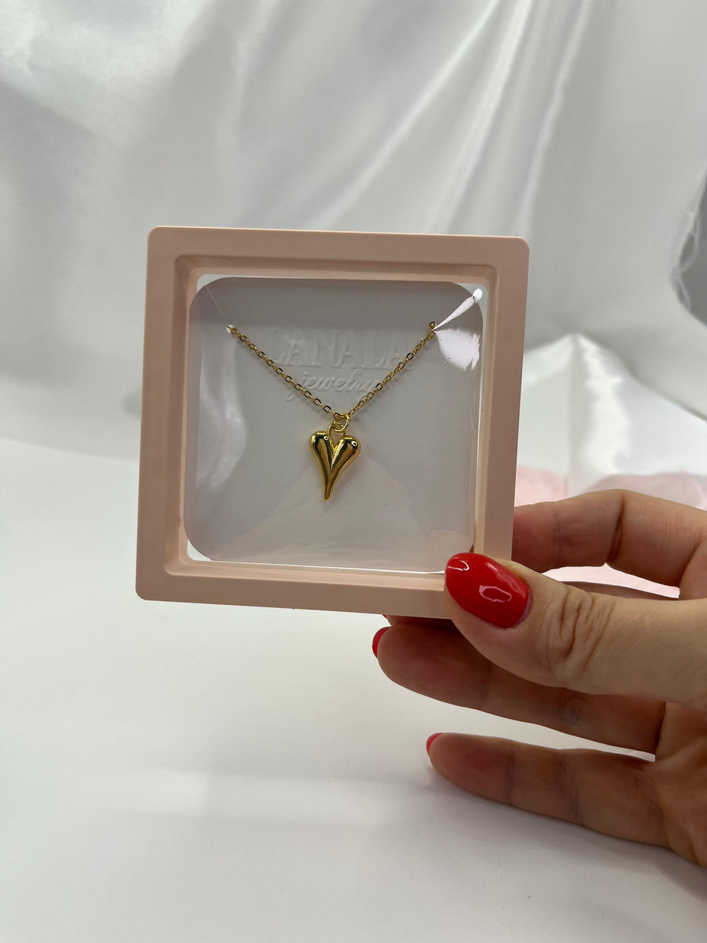 Heart Necklace, Real 18K Gold Plated