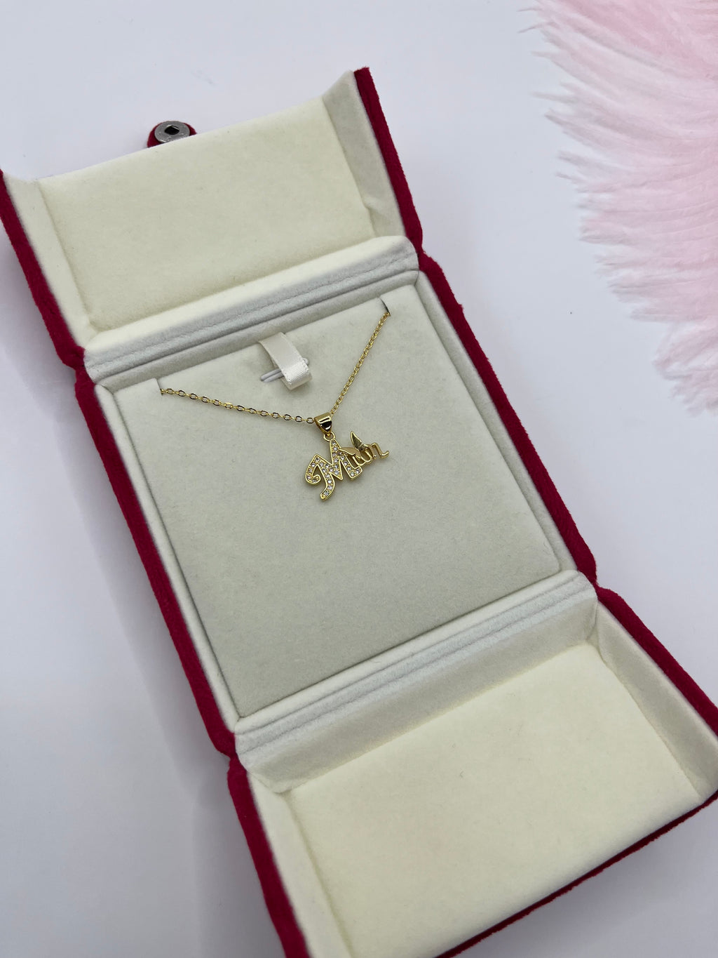 Mothers Necklace, pendant  Real 18K Gold Plated