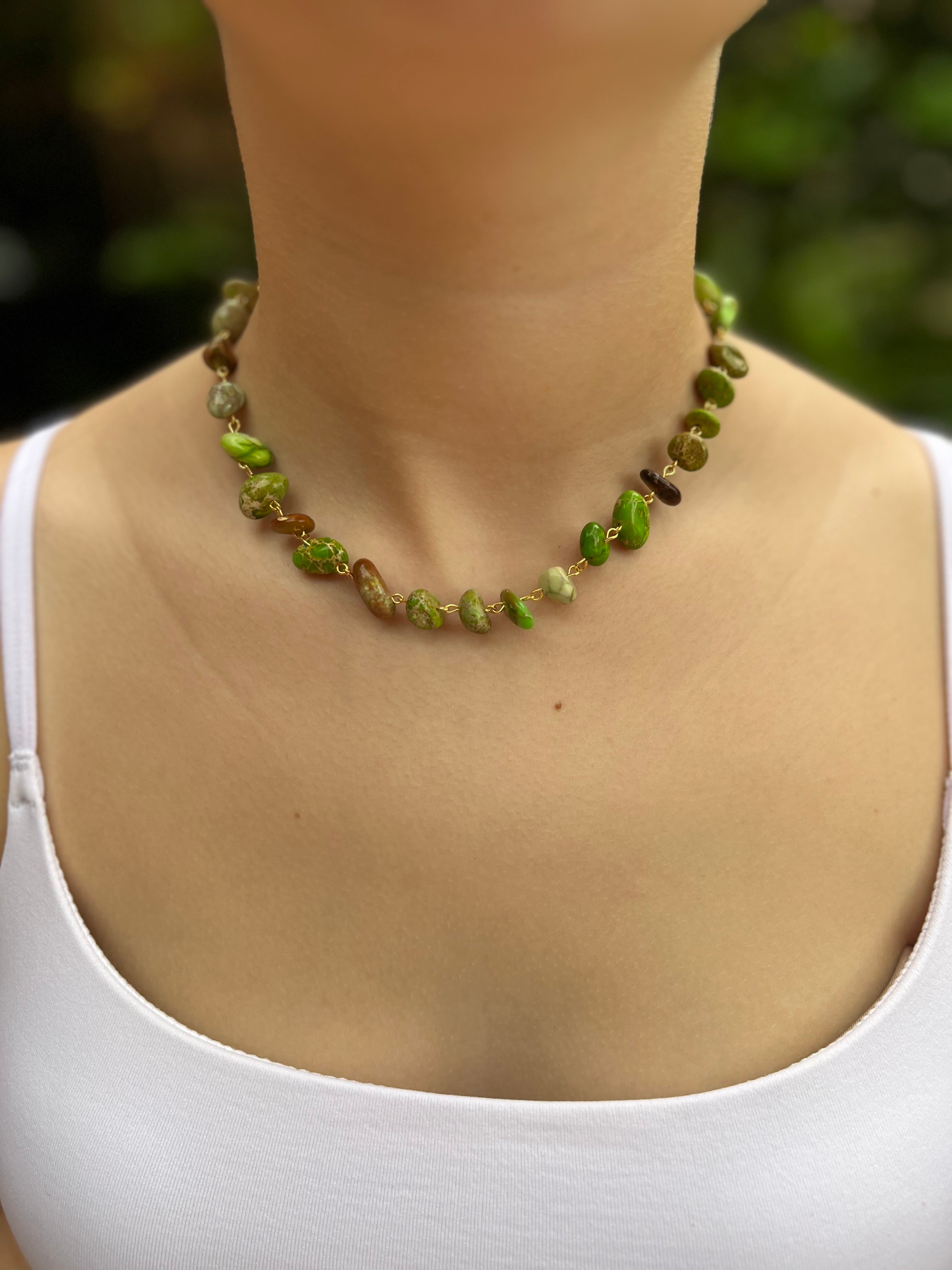 Natural Imperial Jasper 3-in-1 Necklace – Transformable Design