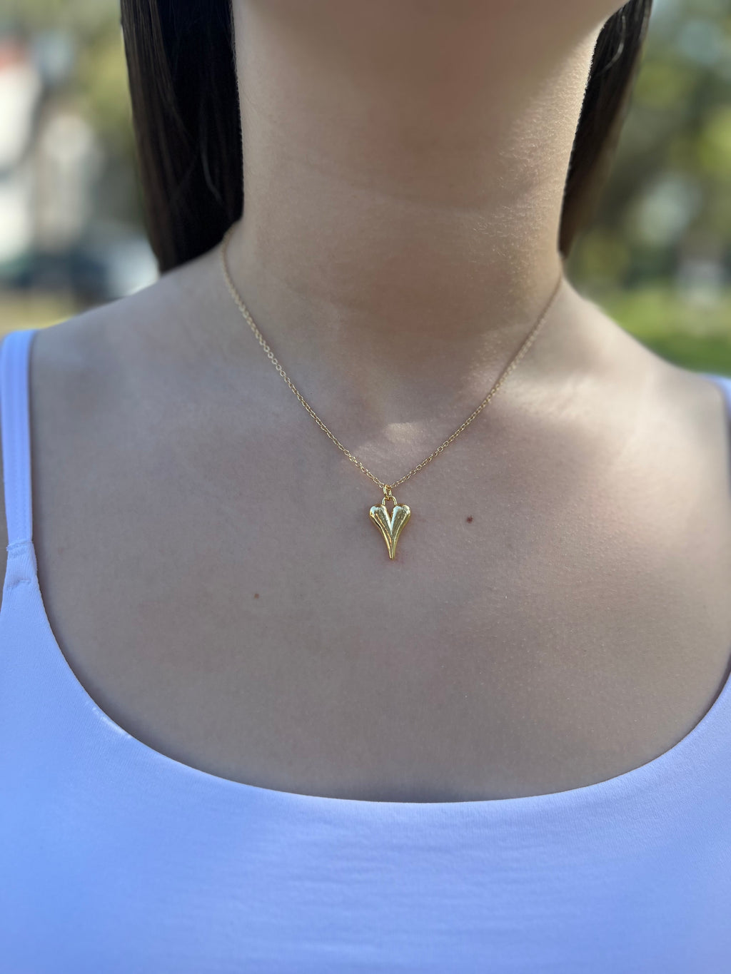 Heart Necklace, Real 18K Gold Plated