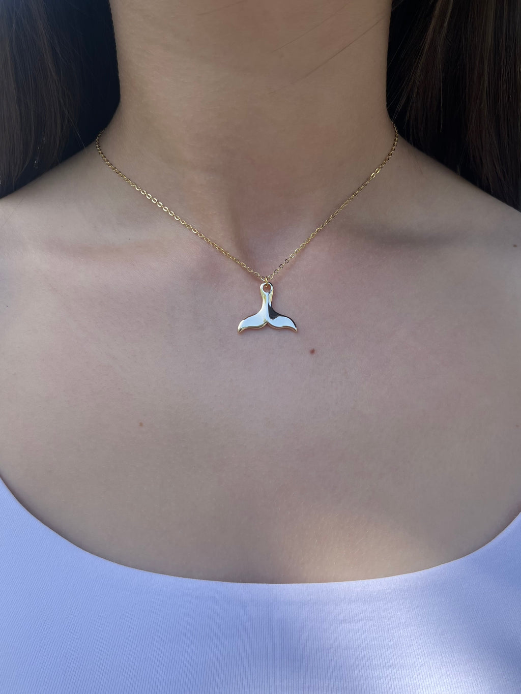 Mermaid tail Choker Necklace, Real 18K Gold Plated