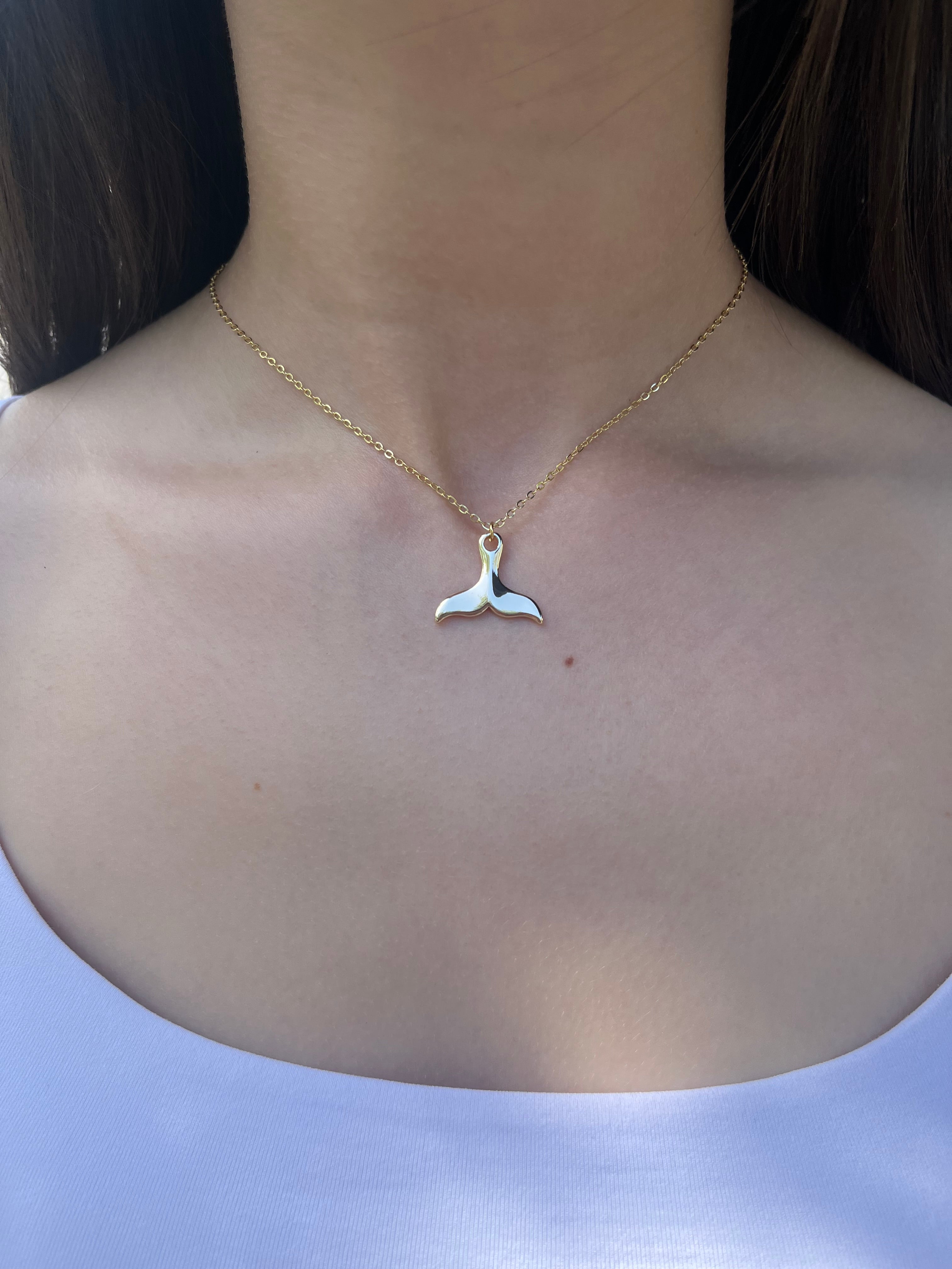 Mermaid tail Choker Necklace, Real 18K Gold Plated