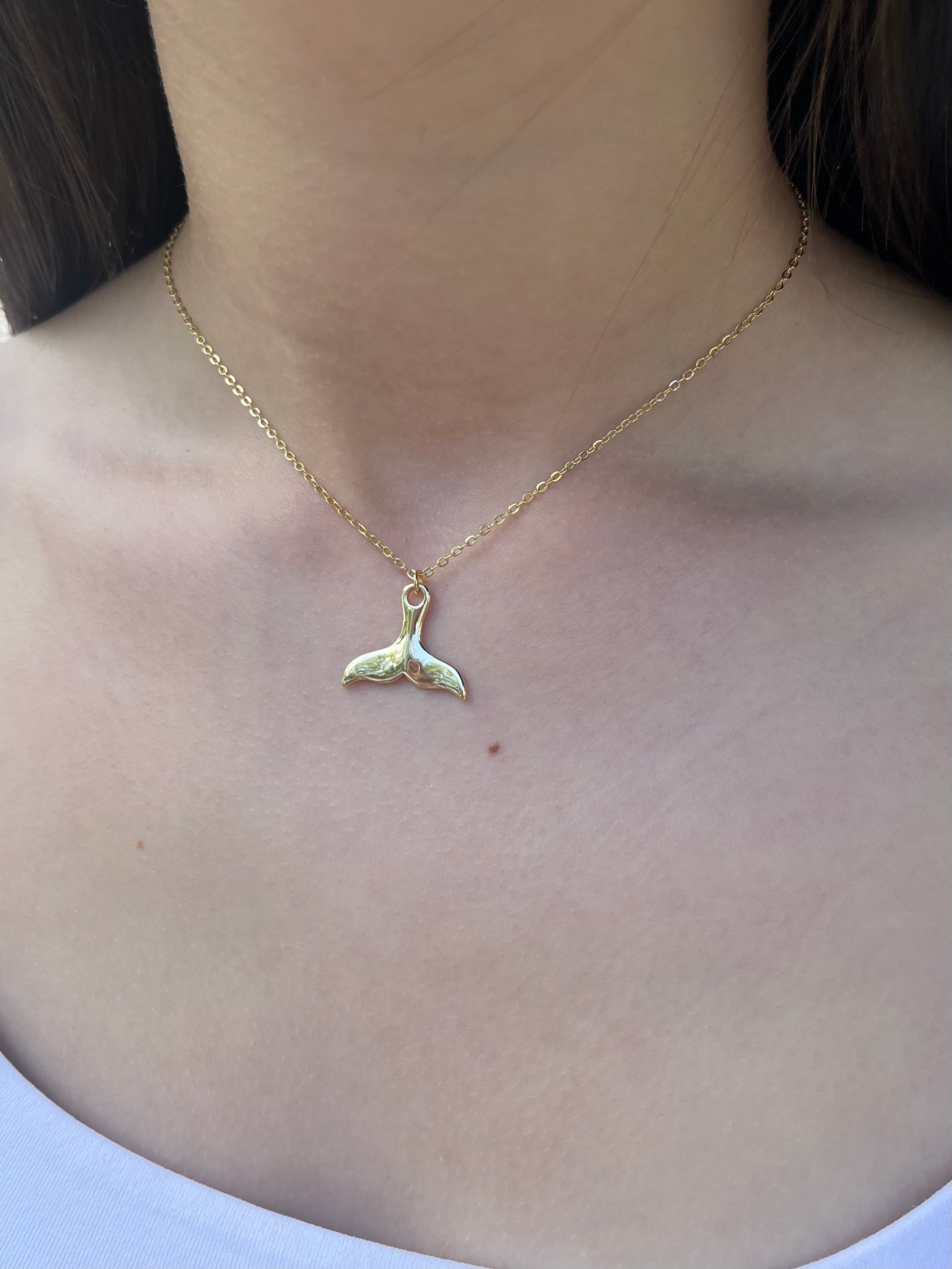 Mermaid tail Choker Necklace, Real 18K Gold Plated
