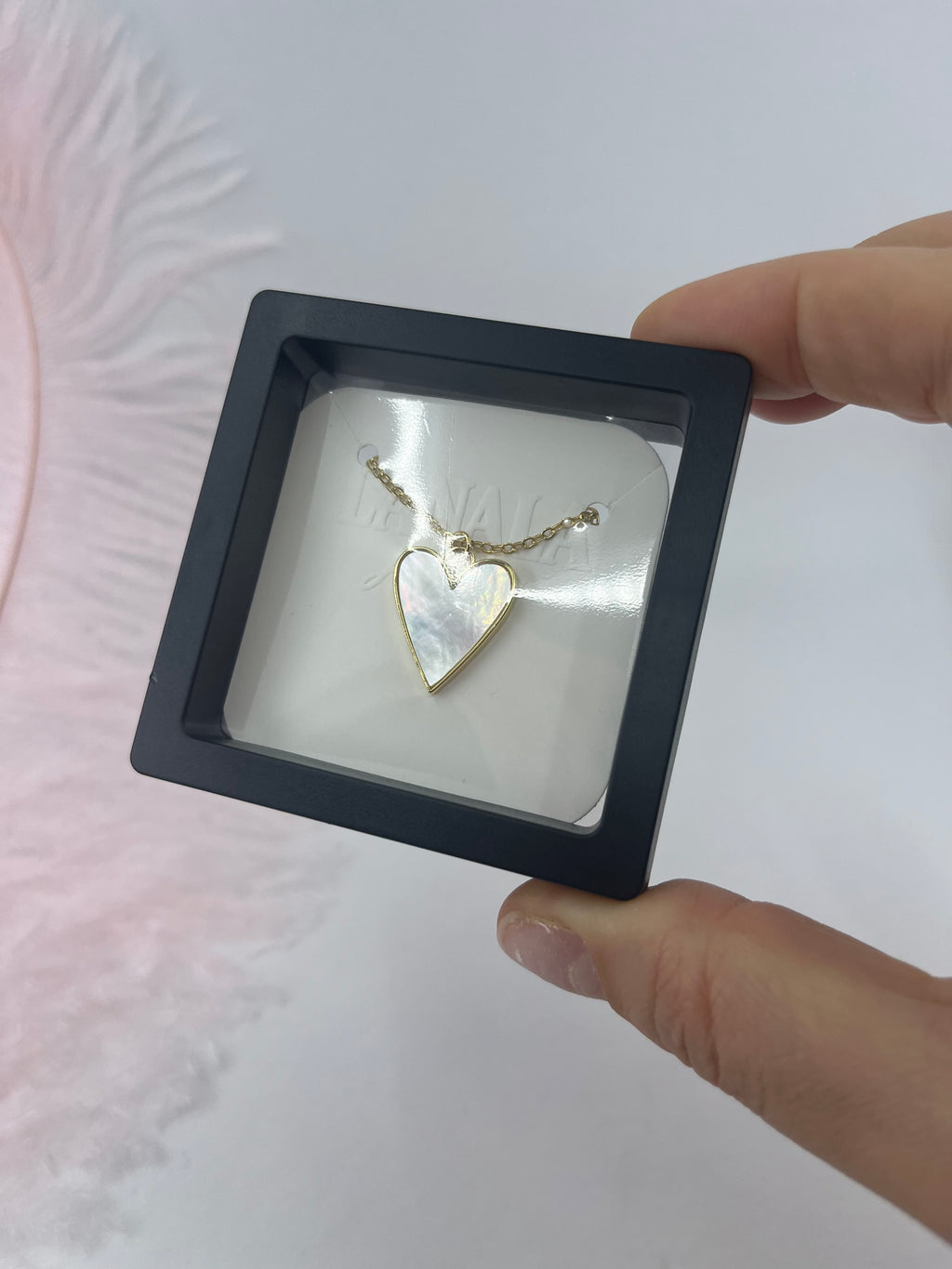 Heart Shell Necklace, Real 16K Gold Plated