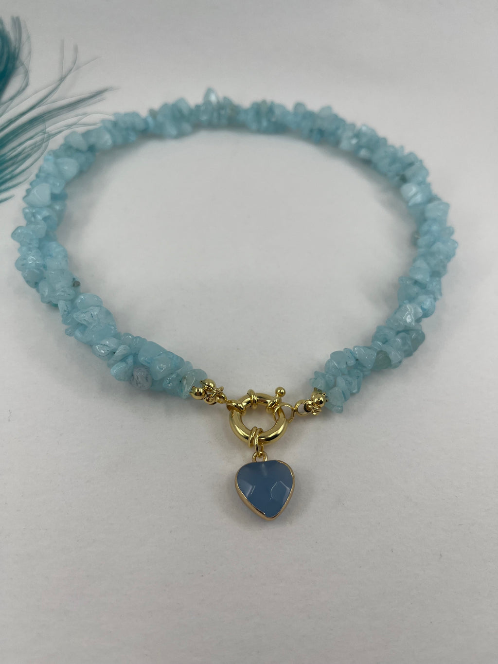 Natural Jade Necklace with Jade heart pendant