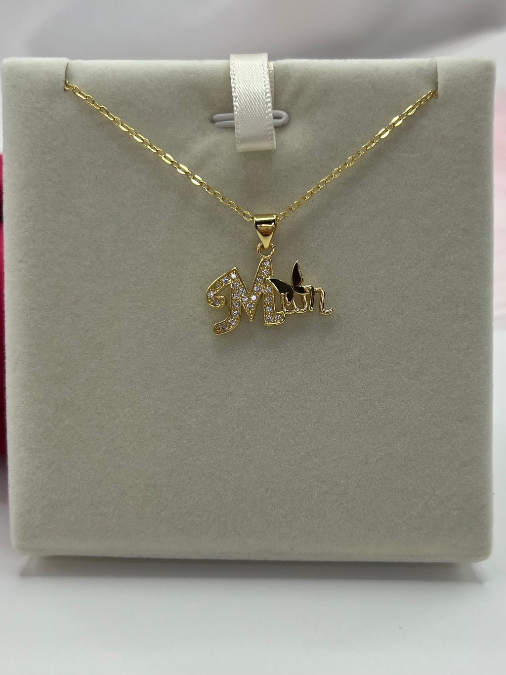 Mothers Necklace, pendant  Real 18K Gold Plated