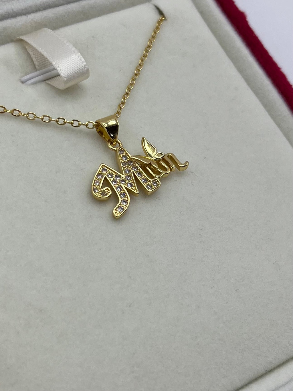 Mothers Necklace, pendant  Real 18K Gold Plated