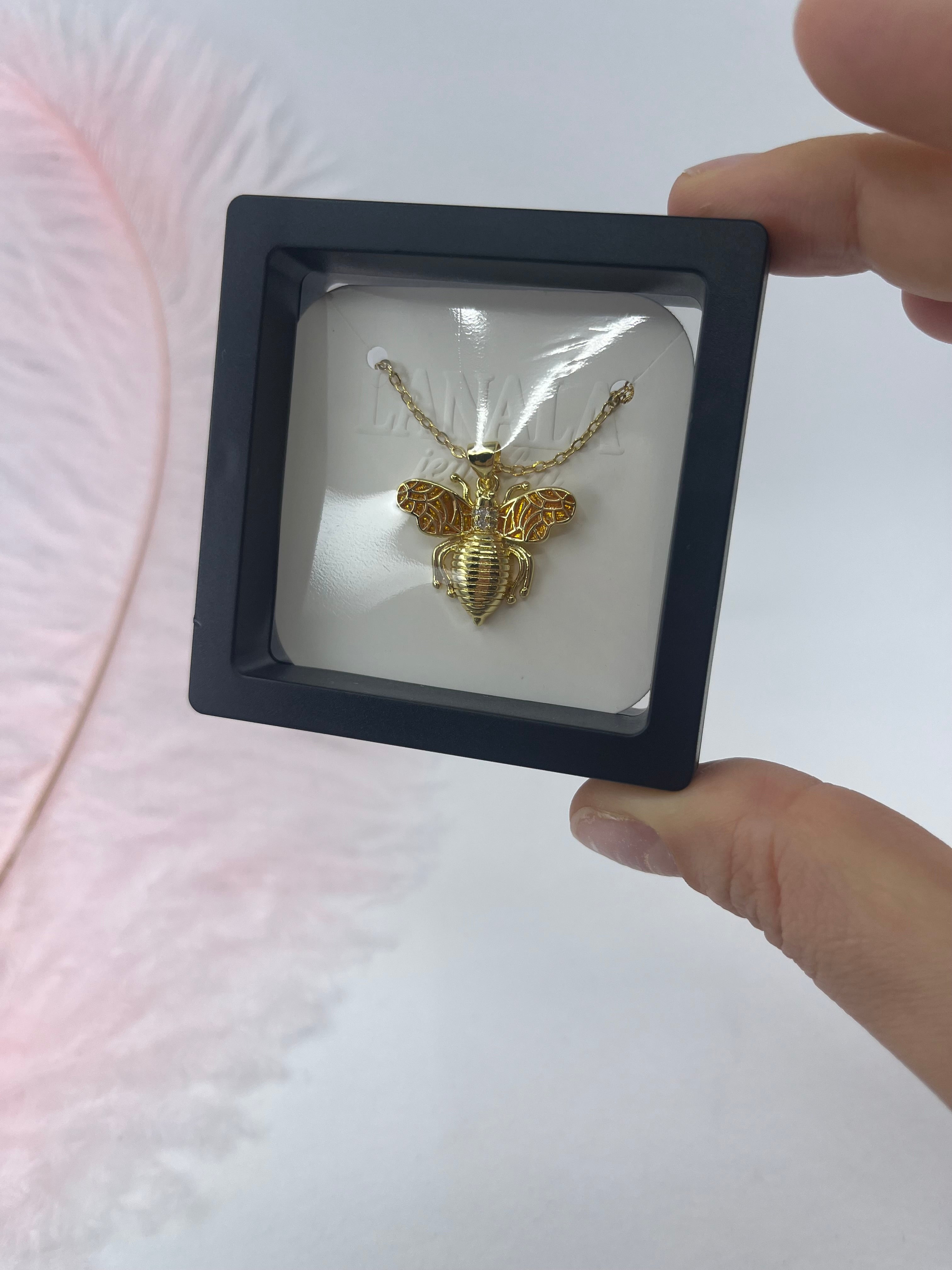 Bee choker necklace, 18k gold plated