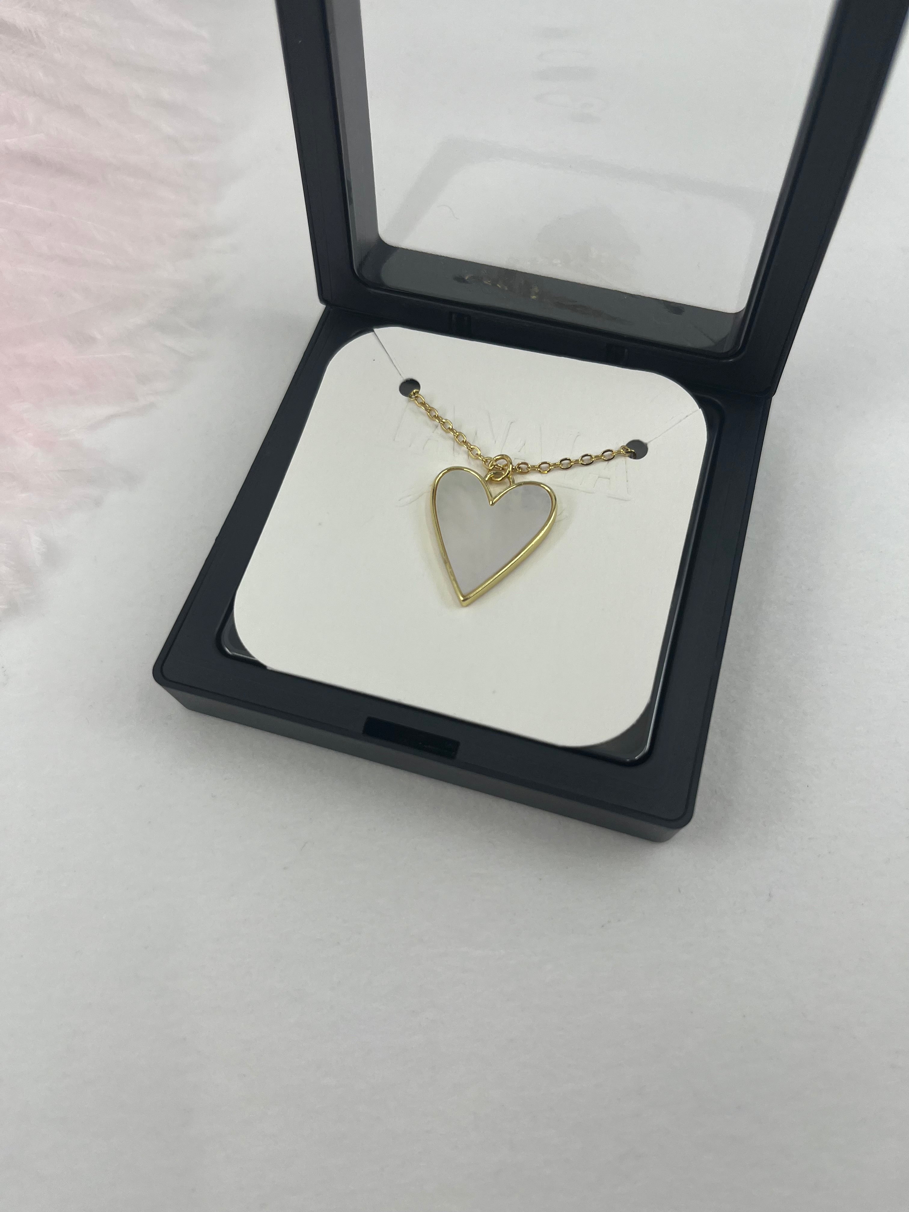 Heart Shell Necklace, Real 16K Gold Plated