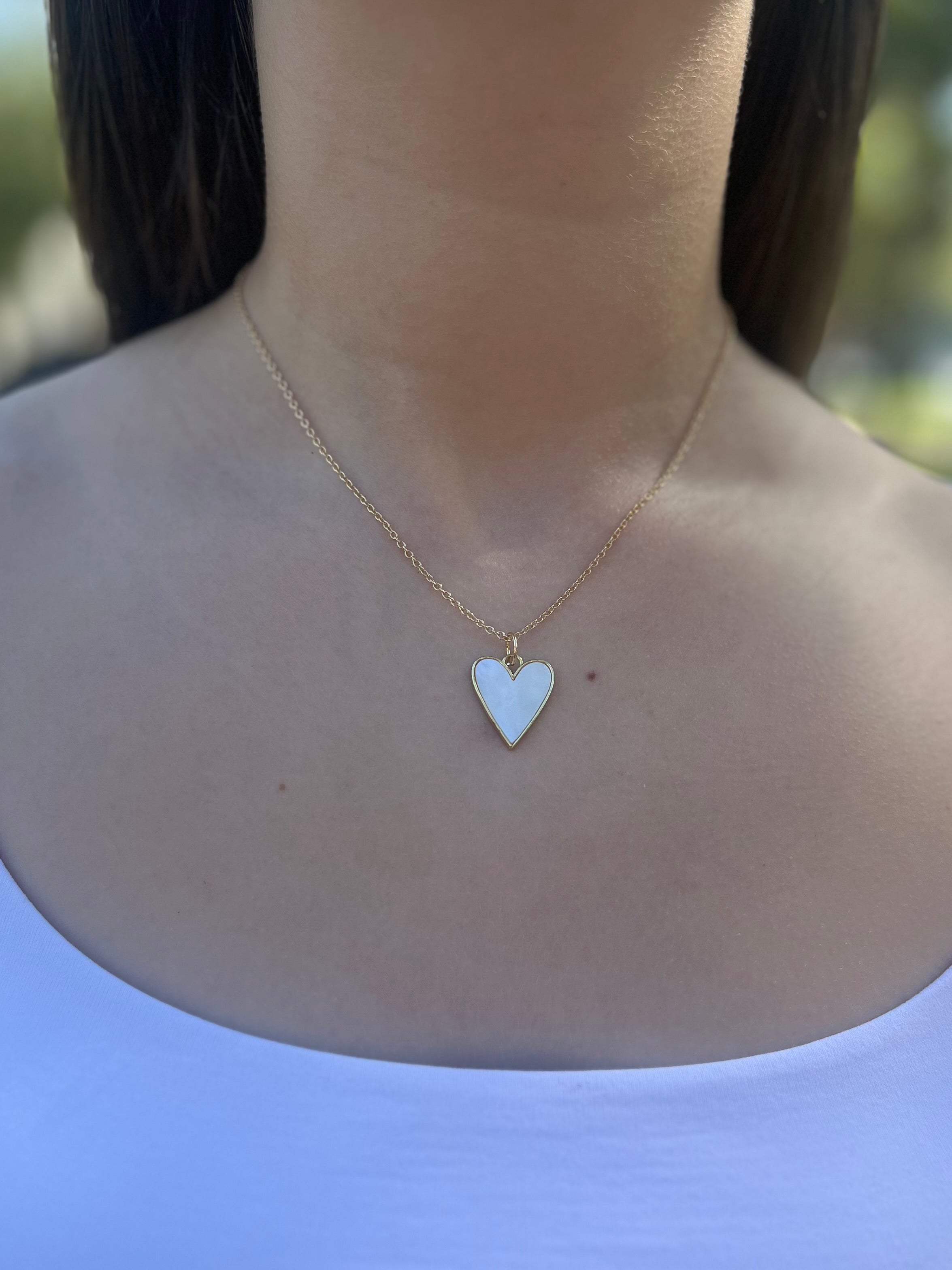 Heart Shell Necklace, Real 16K Gold Plated